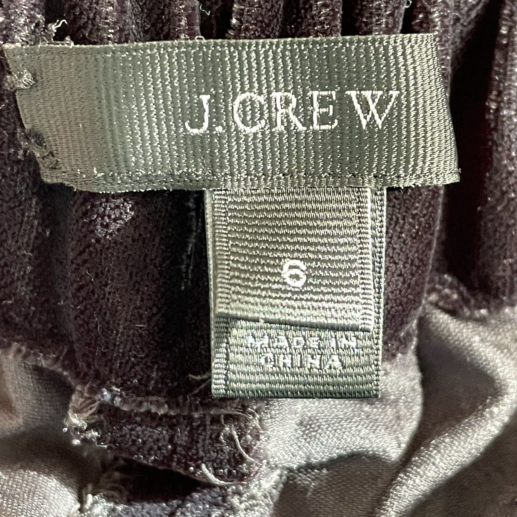 J.Crew J.Crew Womens Cropped Velour Pants Sz 6 Black Elastic Waist Pockets Career High Rise Pull On Size 28" / US 6 / IT 42 - 3 Thumbnail
