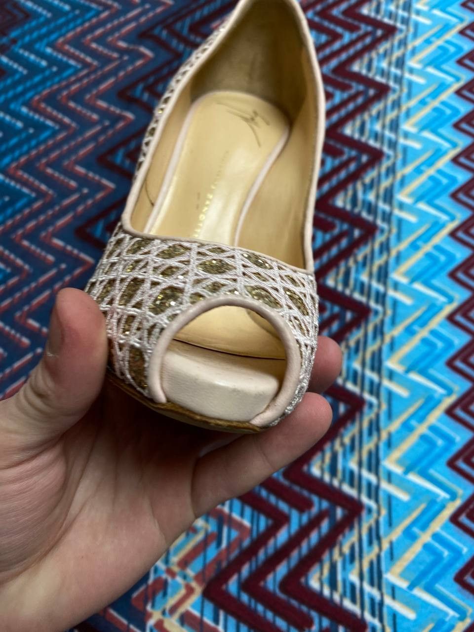 Giuseppe Zanotti Giuseppe Zanotti Crystallized Platform Peep Toe heels Size US 9.5 / IT 39.5 - 10 Thumbnail