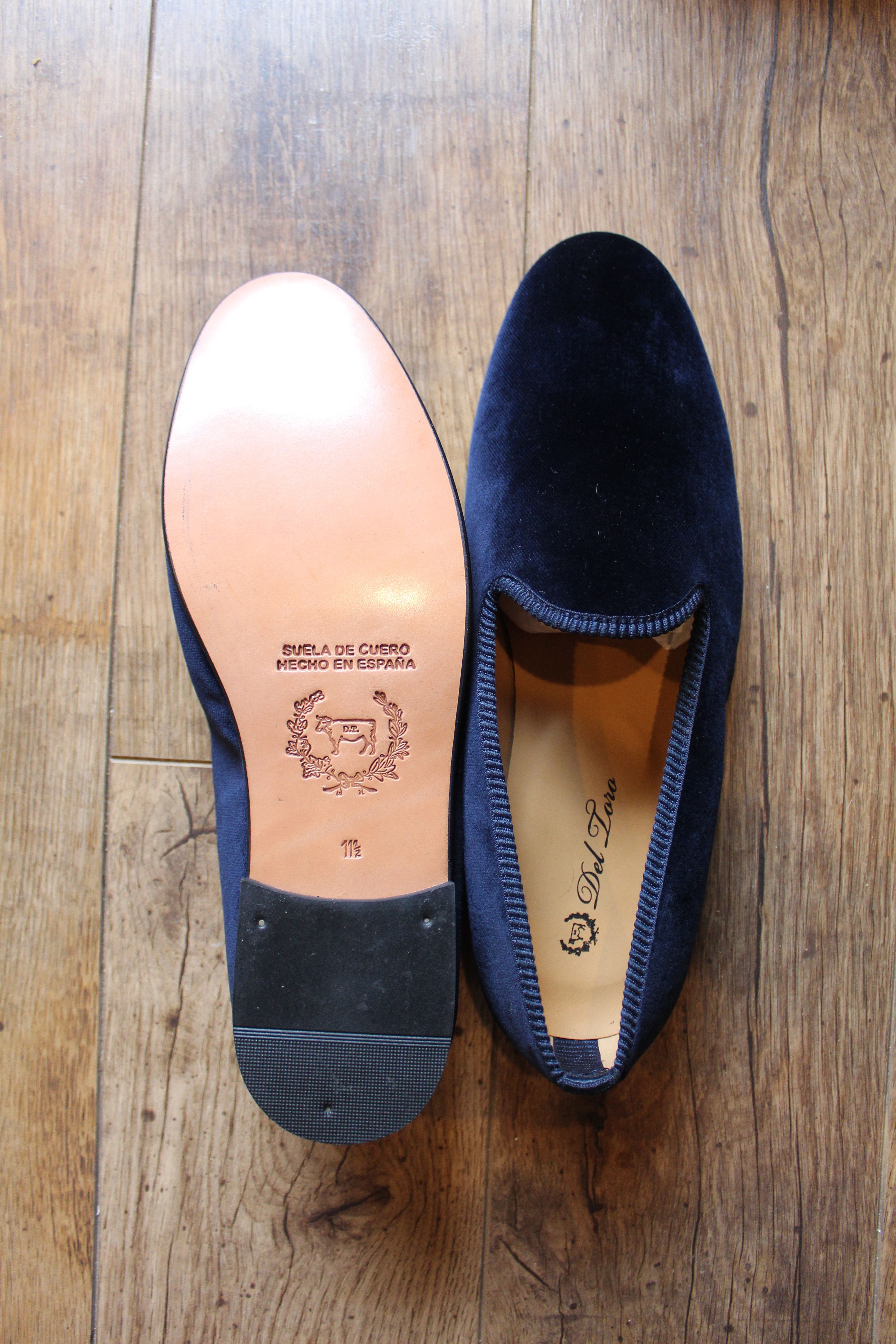 Del Toro Del Toro Men’s Velvet Slippers – Navy – USA 11.5 Size US 11.5 / EU 44-45 - 4 Thumbnail