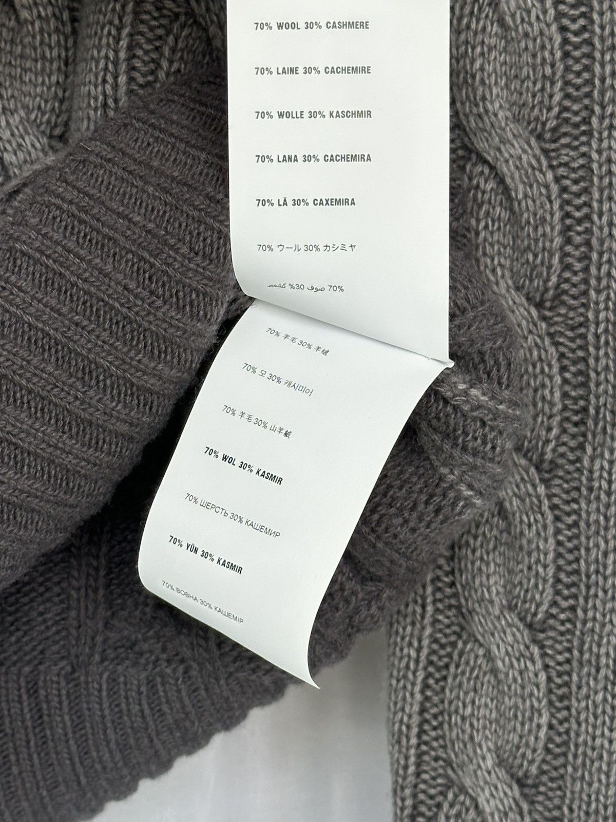 Prada PRADA 2000’s Cable Knit Cashmere Faded Effect Sweater runway Size US M / EU 48-50 / 2 - 10 Thumbnail