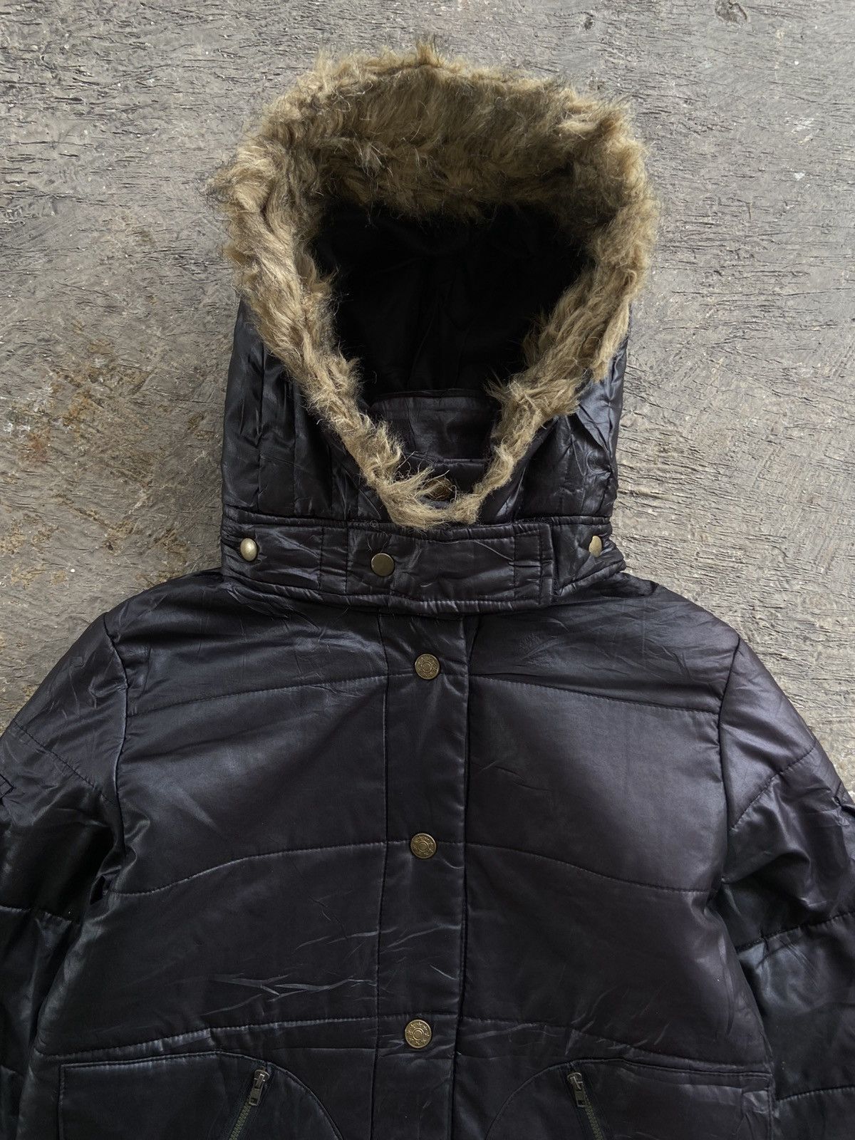 Japanese Brand 2000s ChouChou - Vkei Style Boxy Fur Jacket Size M / US 6-8 / IT 42-44 - 3 Thumbnail