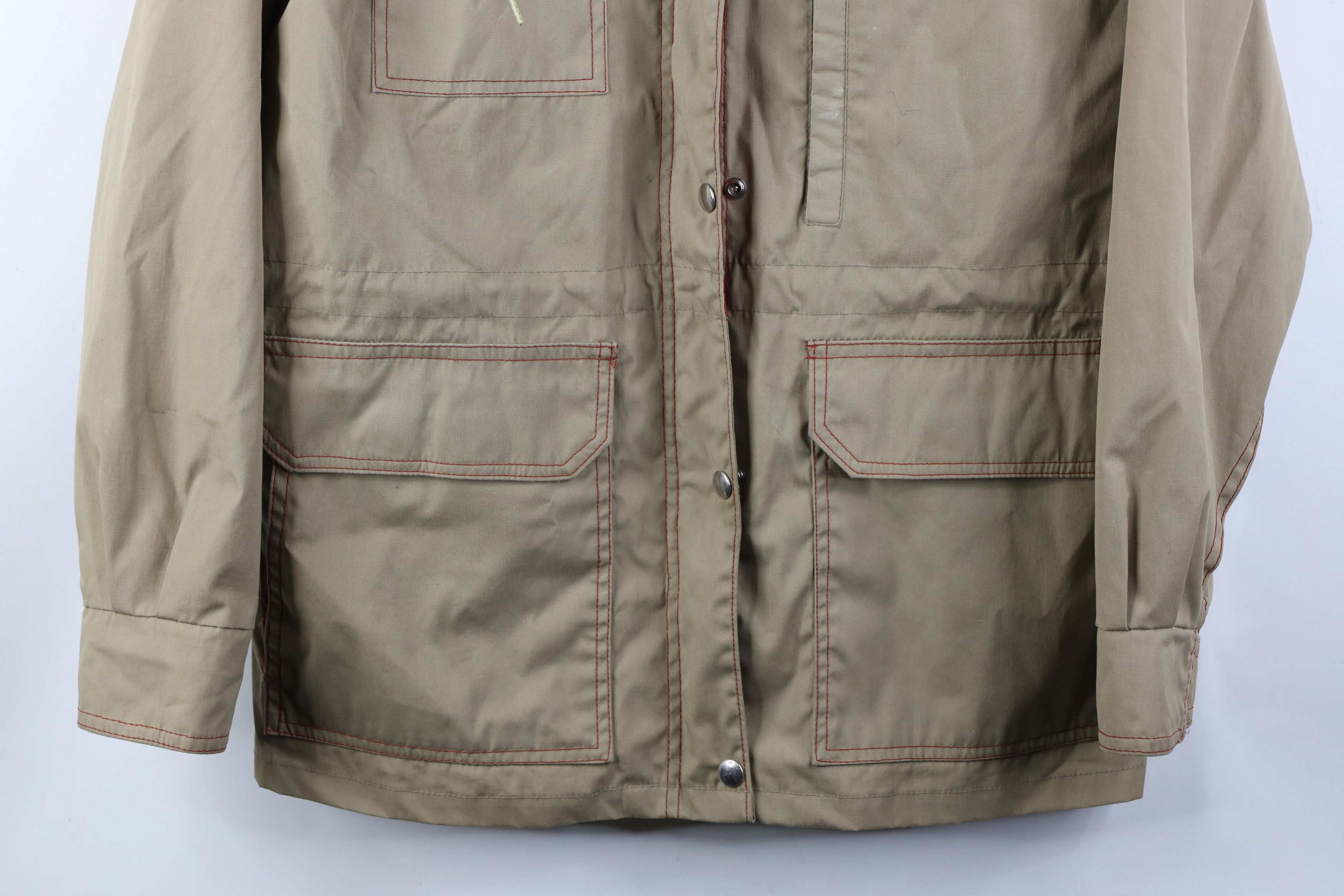 Vintage Vintage 70s Streetwear Hooded Hiking Parka Rain Jacket USA Size L / US 10 / IT 46 - 3 Thumbnail