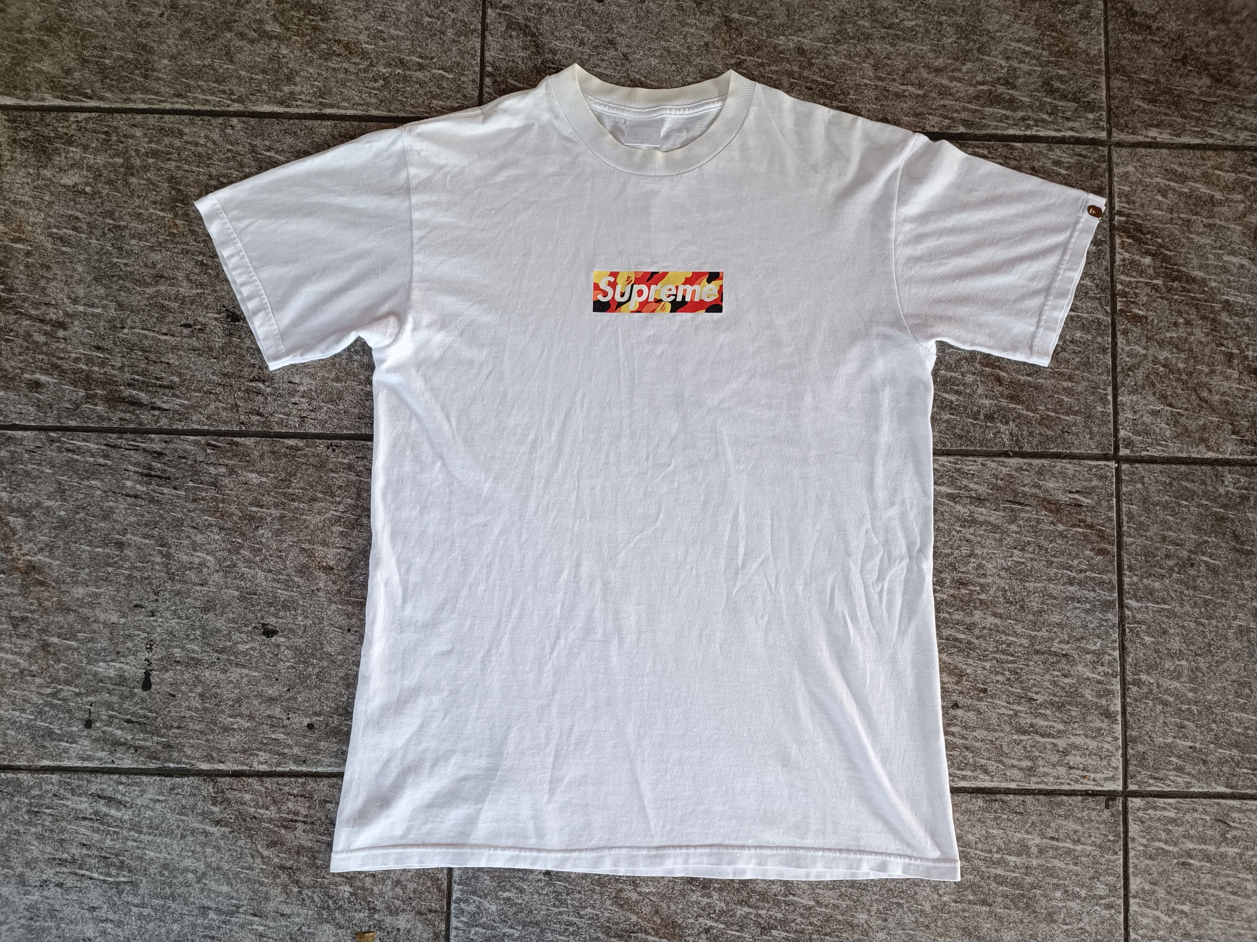 Supreme bape hotsell box logo tee