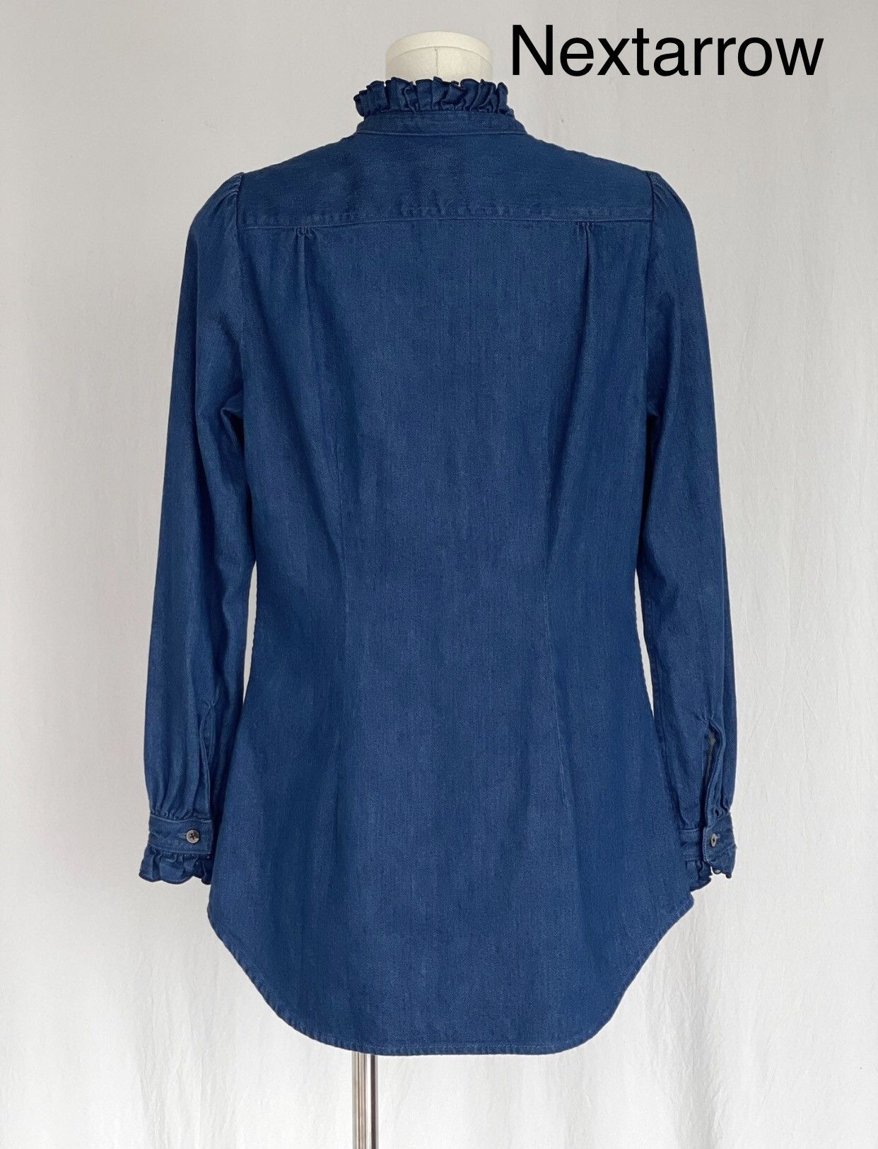 Kapital KAPITAL Hirata Hiroki Ear Standing Straw Knot Denim Shirt Size XS / US 0-2 / IT 36-38 - 2 Thumbnail