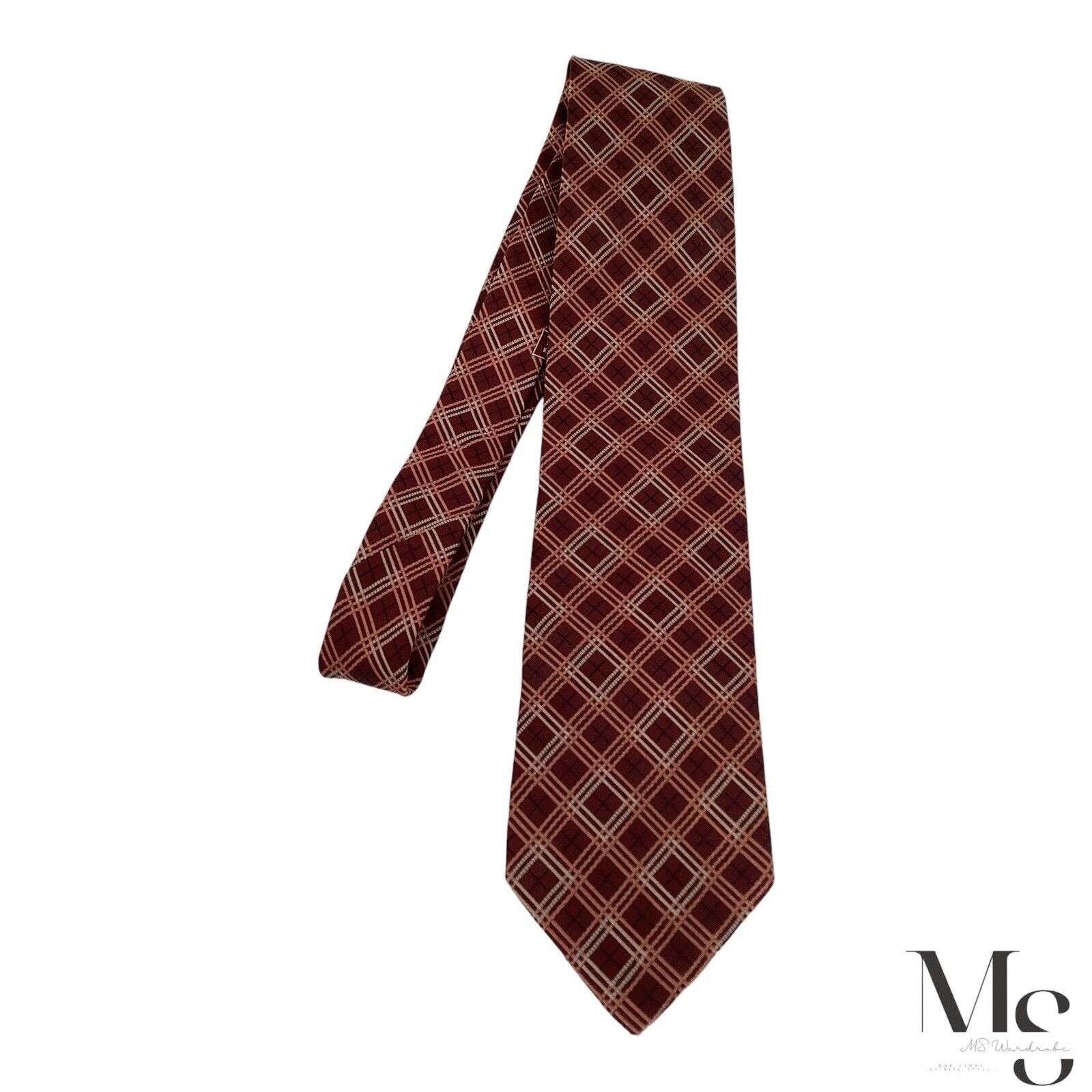 Burberry BURBERRY LONDON Brown PLaids & Cheks Silk Tie Made In Italy Size ONE SIZE - 2 Thumbnail