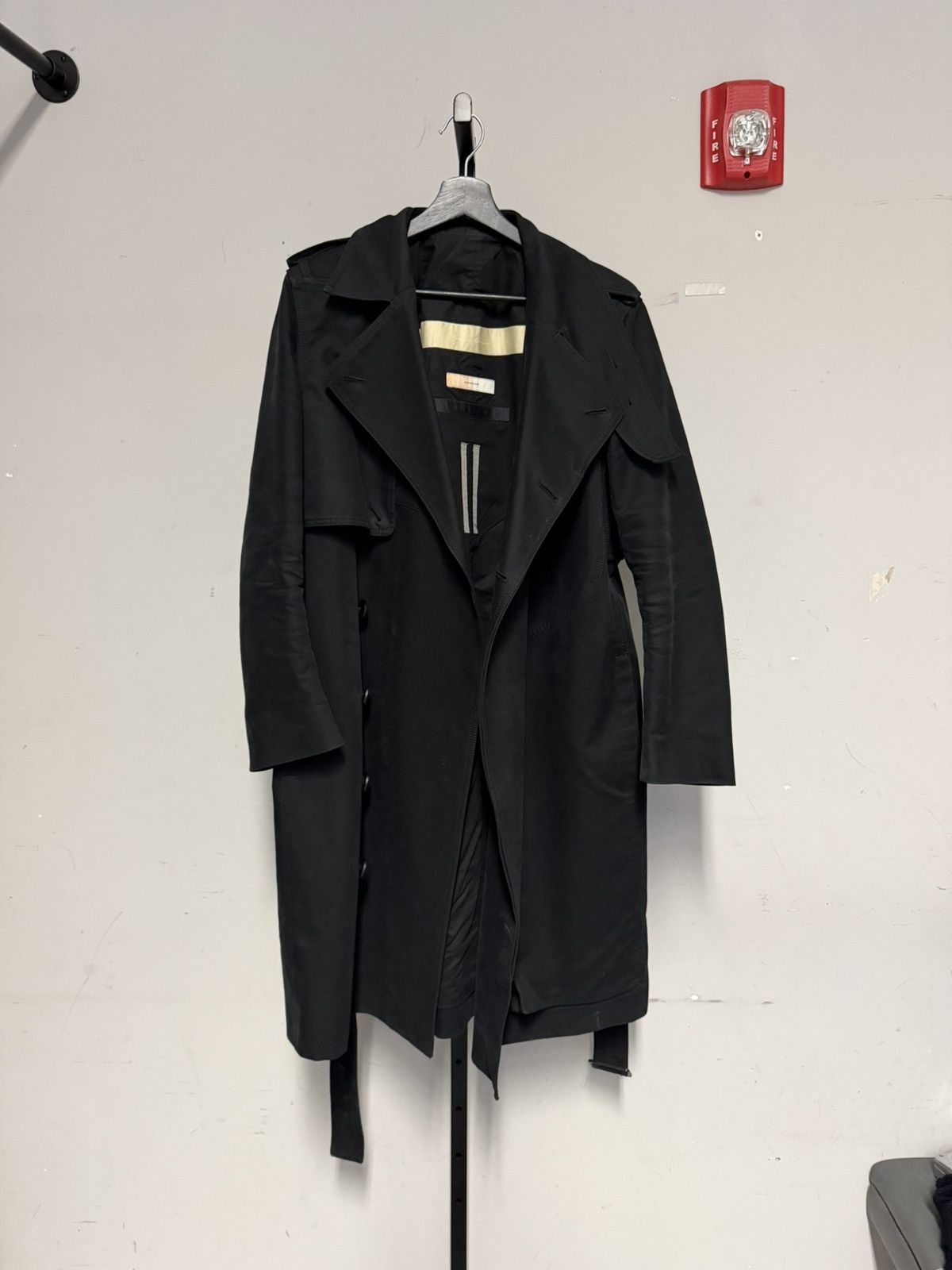 Rick Owens Owenscorp Moleskin Trench Coat Size US M / EU 48-50 / 2 - 1 Thumbnail