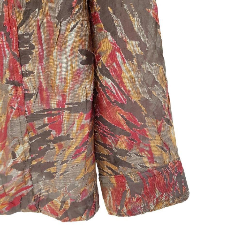 Designer CT194a Ruby Rd. Zip Front Multi Color Sheer Shirt 16 Size XXL / US 16-18 / IT 52-54 - 5 Thumbnail