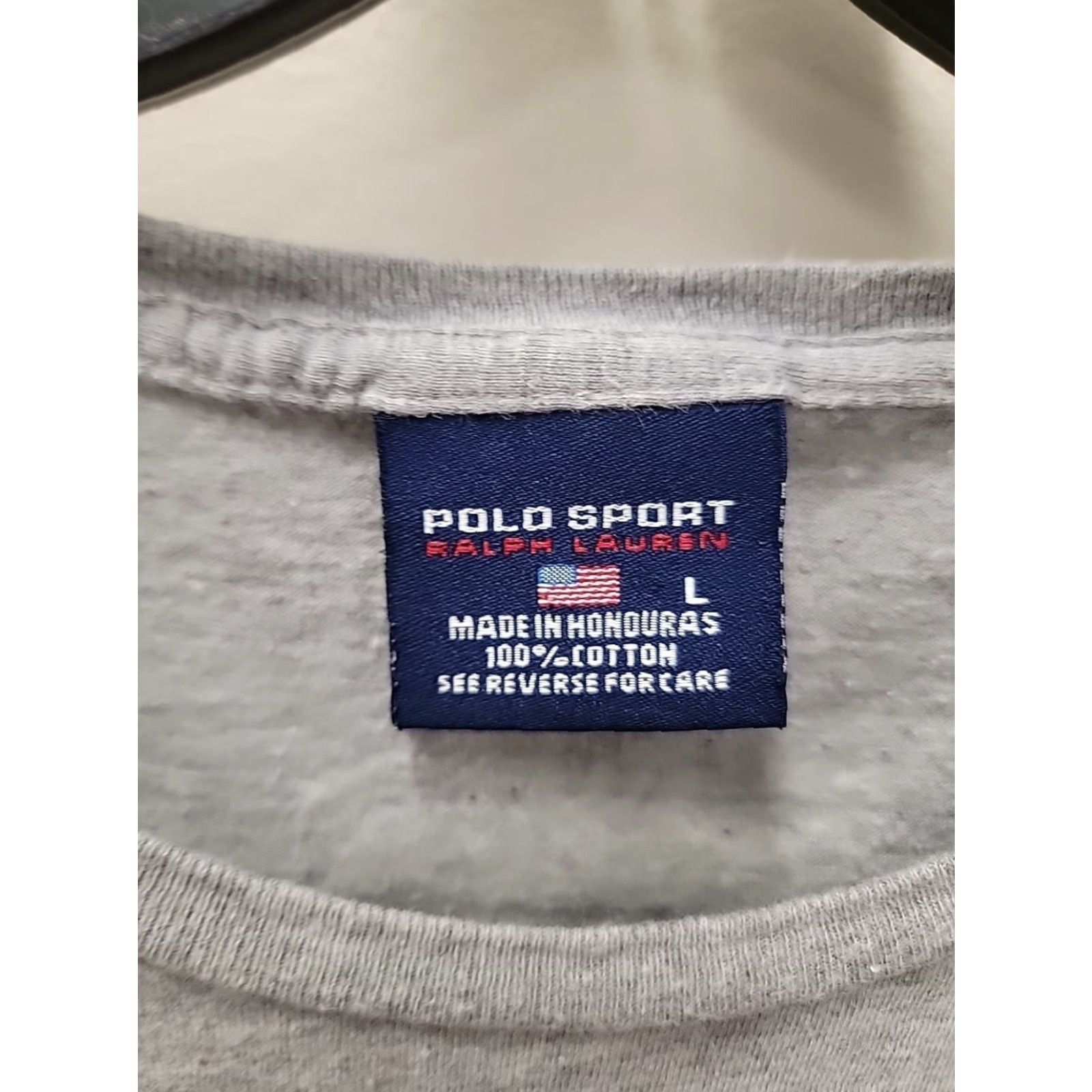 Polo Ralph Lauren VINTAGE POLO SPORT Ralph Lauren Graphic T-Shirt Mens L Gray Short Sleeve Crew Neck Size US L / EU 52-54 / 3 - 2 Thumbnail