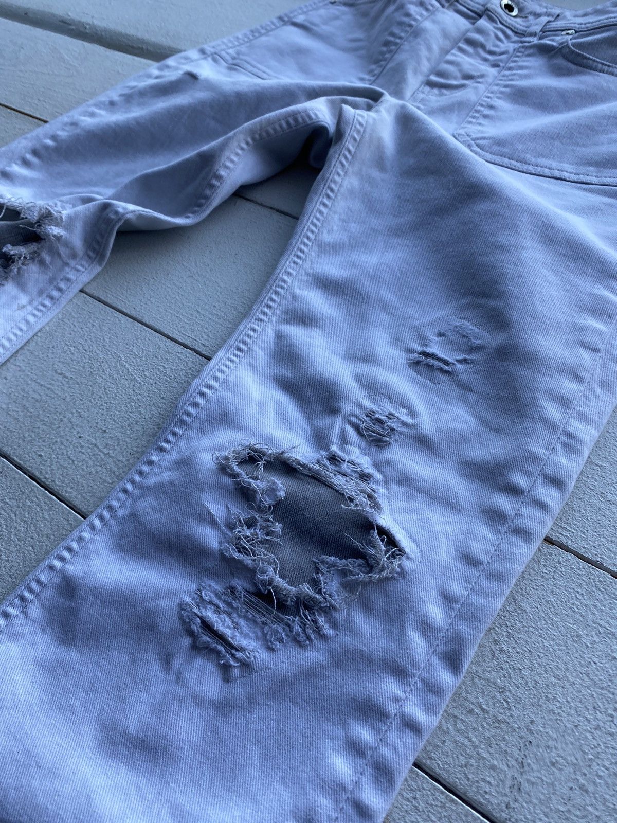 Diesel 🔥Opium Punk Diesel Distressed Straight Regular Reen Patch Size 26" / US 2 / IT 38 - 3 Thumbnail