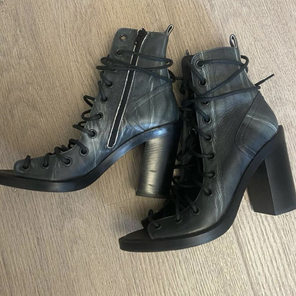 Ann Demeulemeester × Japanese Brand Ann Demeulemeester Leather Lace-Up Combat Boots Size US 9 / IT 39 - 3 Thumbnail