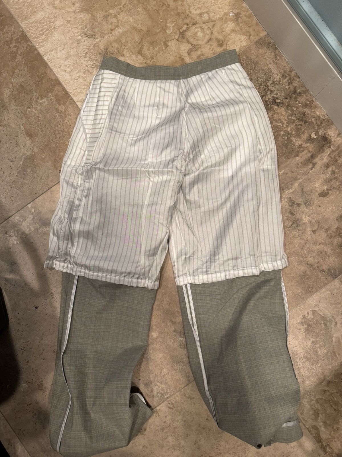 Kiko Kostadinov Yellow Check Reversible Orma Trousers Size US 29 - 8 Thumbnail