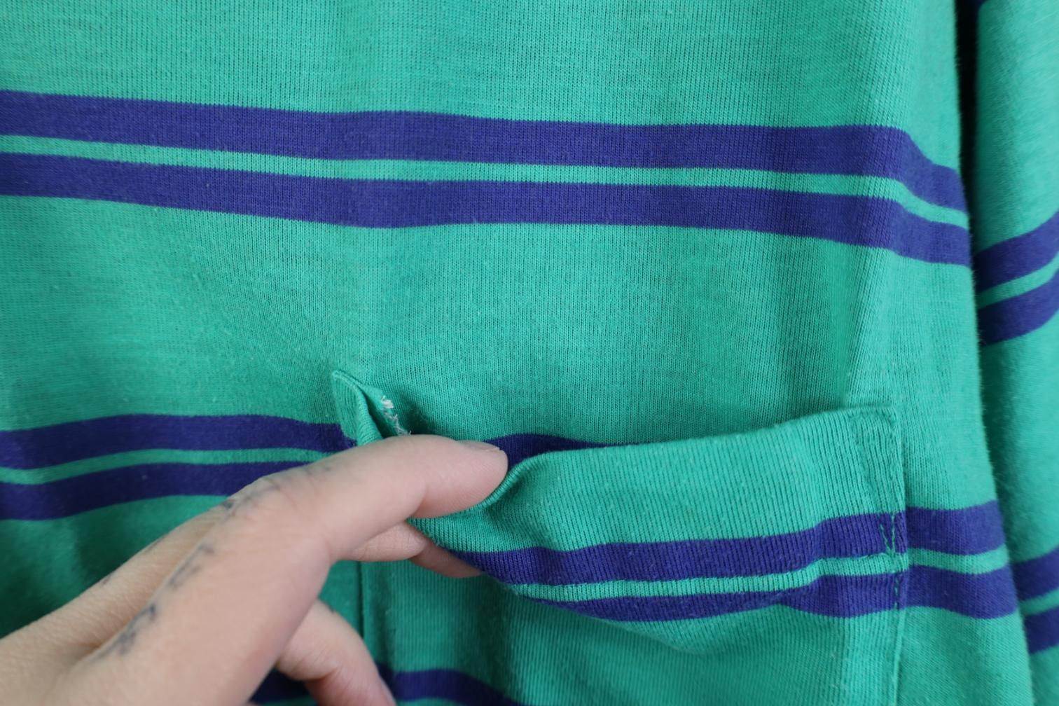 Vintage Vintage 90s Streetwear Block Knit Golf Polo Shirt Pocket Size US XL / EU 56 / 4 - 4 Thumbnail