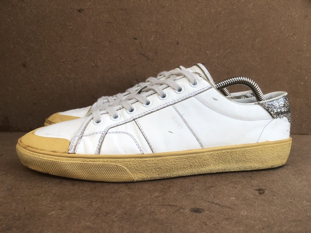 Saint Laurent Paris Saint Laurent White Leather Sneakers Size 42 Size US 8 / EU 41 - 4 Thumbnail