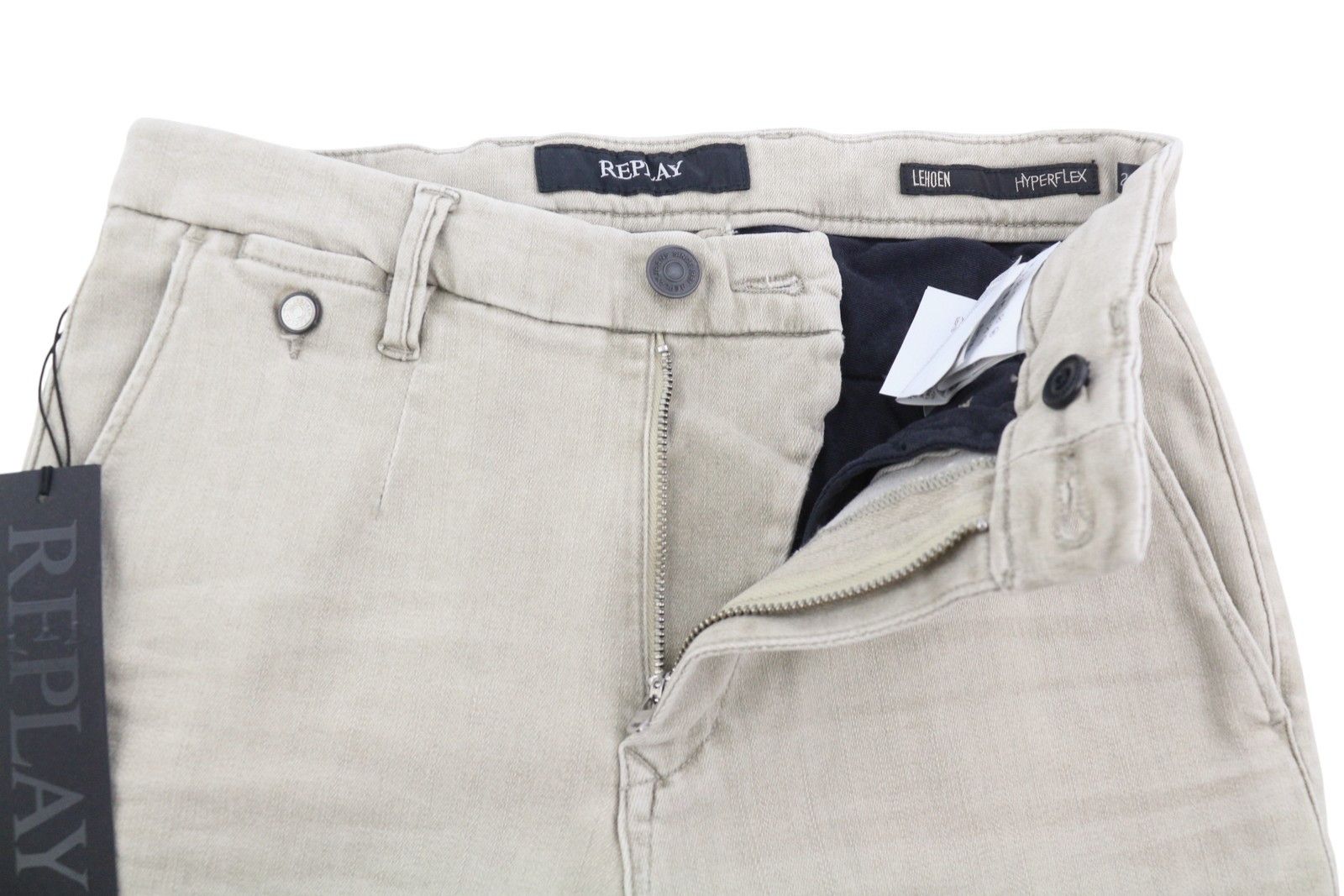 Replay LEHOEN HEPERFLEX W27 Beige Faded Slim Chino Trousers 89068 Size US 27 - 5 Thumbnail