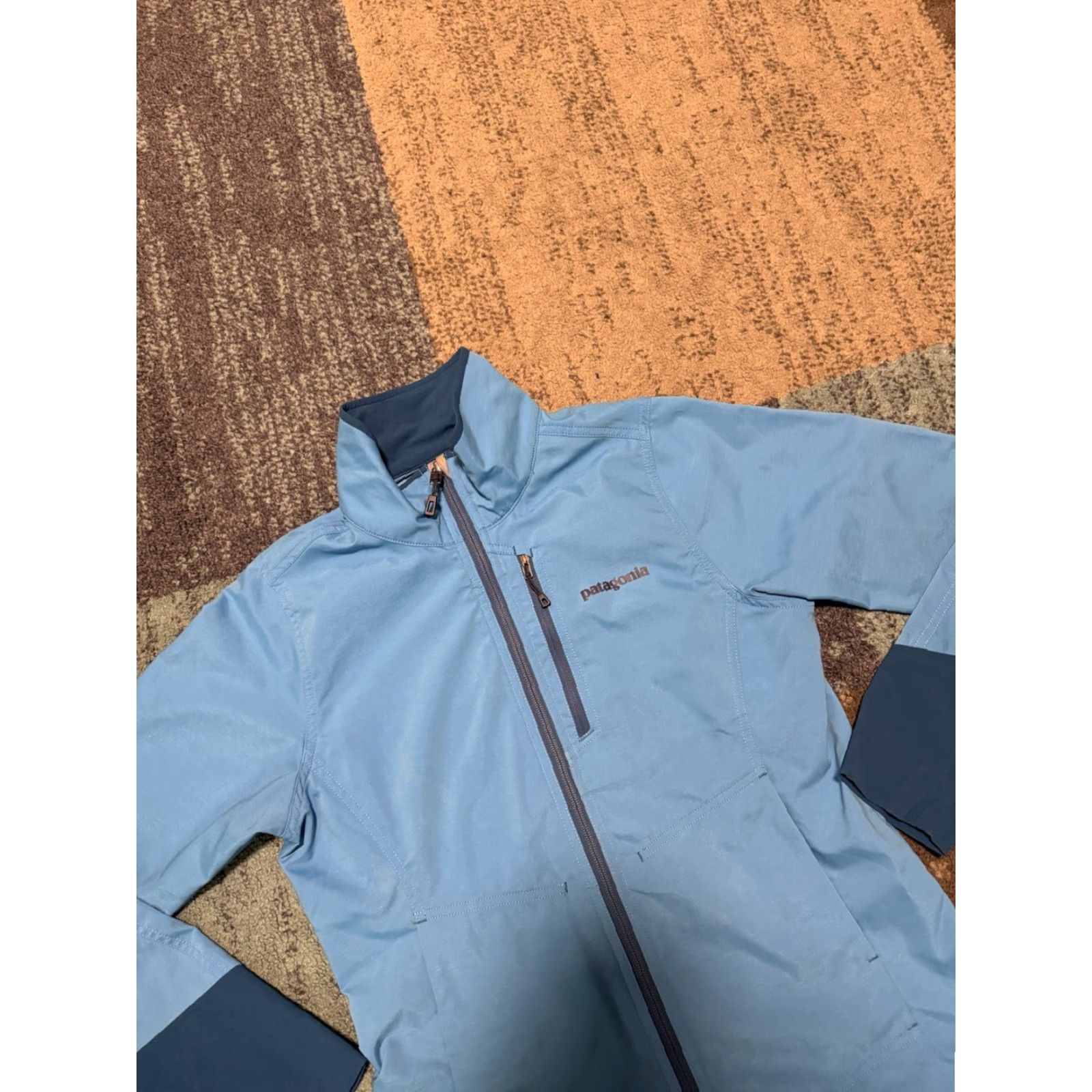 Patagonia Patagonia Softshell Jacket Hoody Blue Full Zip Outdoor Hiking Activewear Unisex Adults Size S Size S / US 4 / IT 40 - 6 Thumbnail