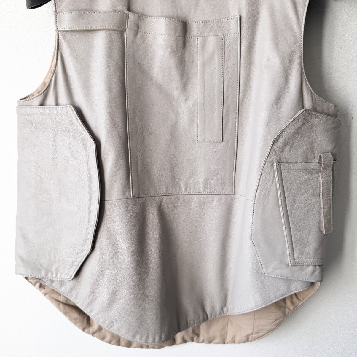 Helmut Lang Helmut Lang SS1998 White Leather Bulletproof Tactical Vest Size US M / EU 48-50 / 2 - 3 Thumbnail