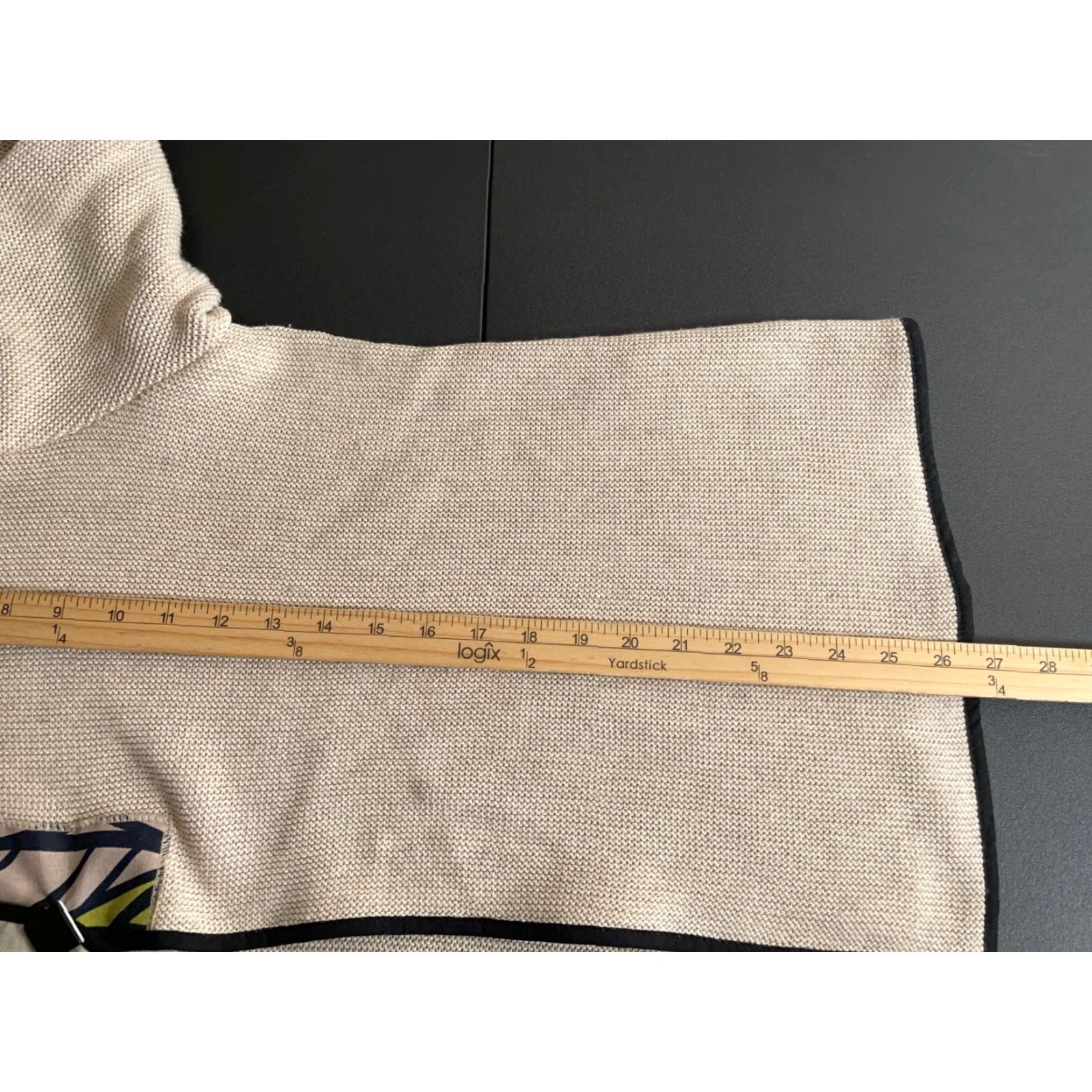 Vintage Tivoli Asymmetrical Cardigan Women's XL Beige Geometric Chunky-Knit Bohemian 90s Size XL / US 12-14 / IT 48-50 - 6 Thumbnail