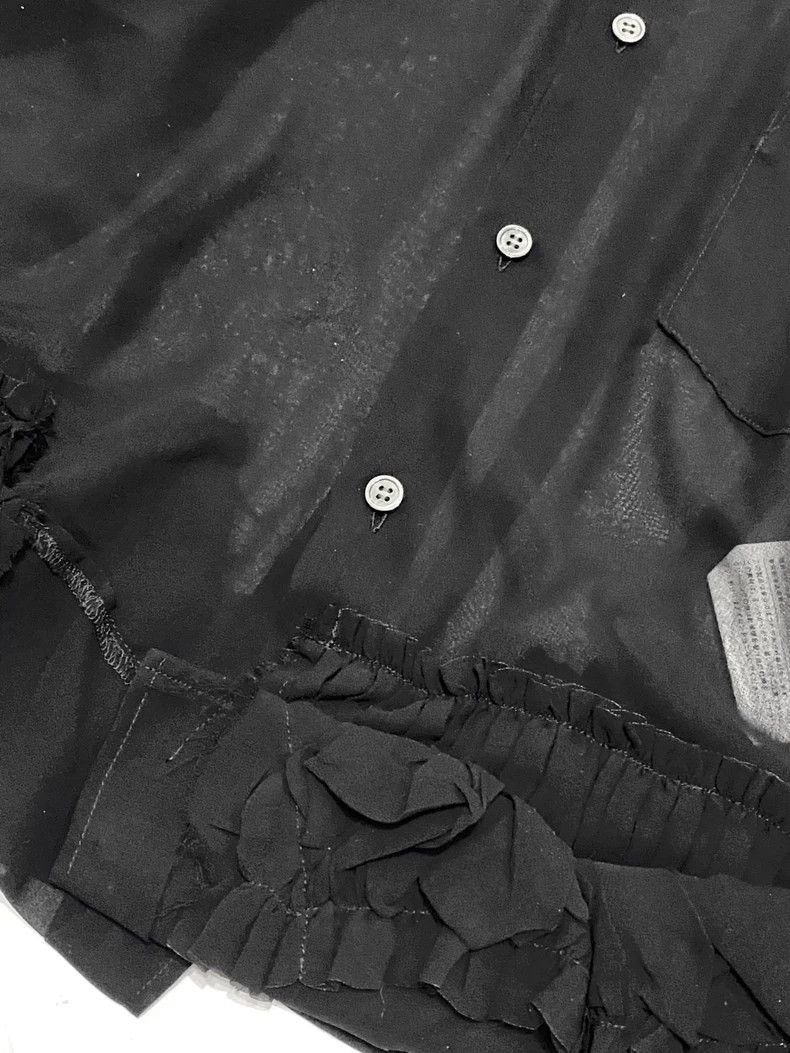 Comme des Garcons Comme Des Garcons Long Sleeve Shirt with Cubic Lace Hem Sh Size S / US 4 / IT 40 - 5 Thumbnail