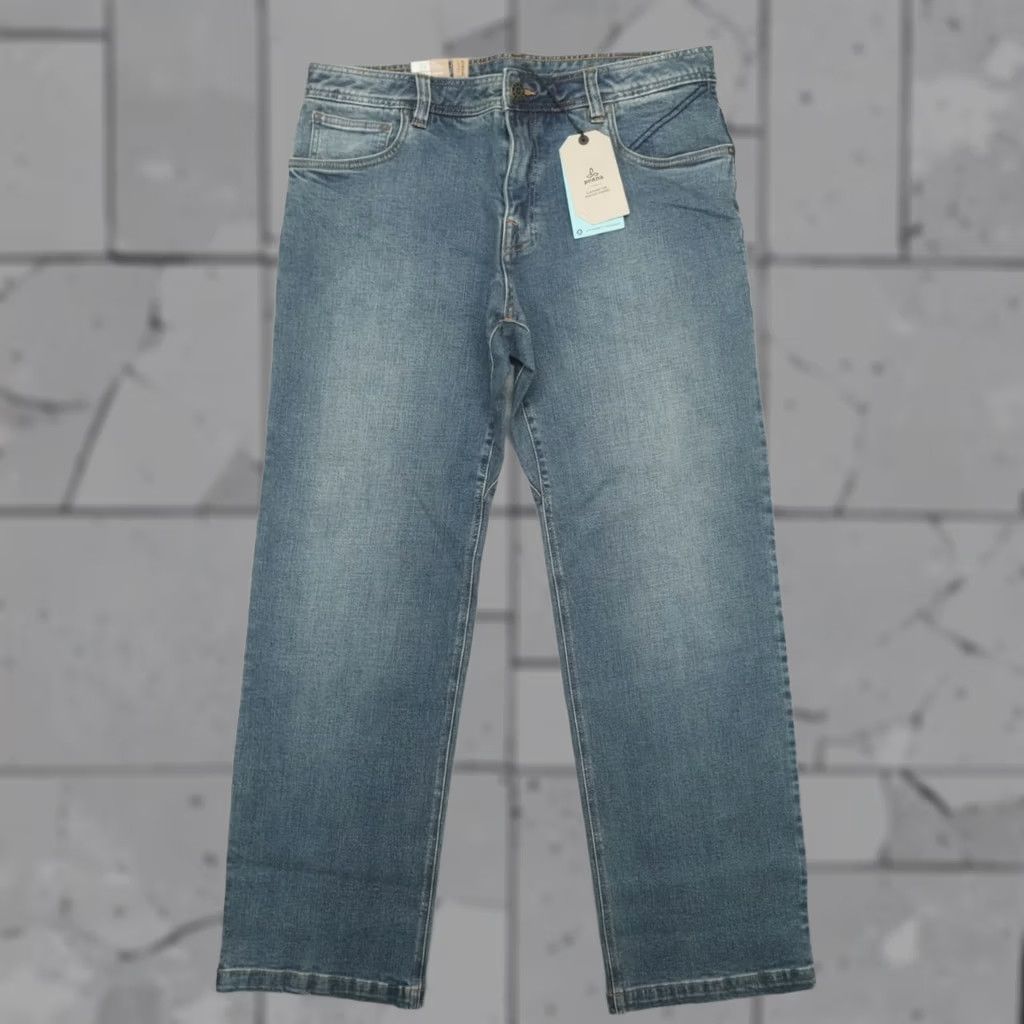 Prana Prana Axiom Jeans Men 35x32 Stone Wash Stretch Denim Standard Fit Shirt? Size US 35 - 1 Thumbnail
