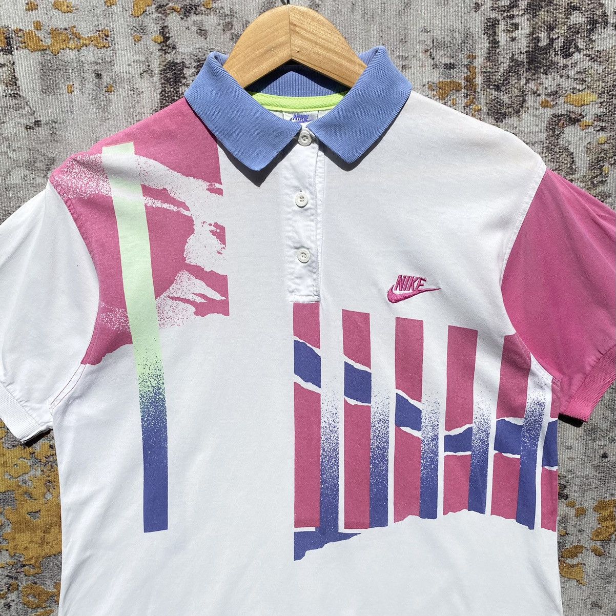 Nike Vintage Nike Agassi Challence Court Polo Shirt Distressed Size US S / EU 44-46 / 1 - 7 Thumbnail