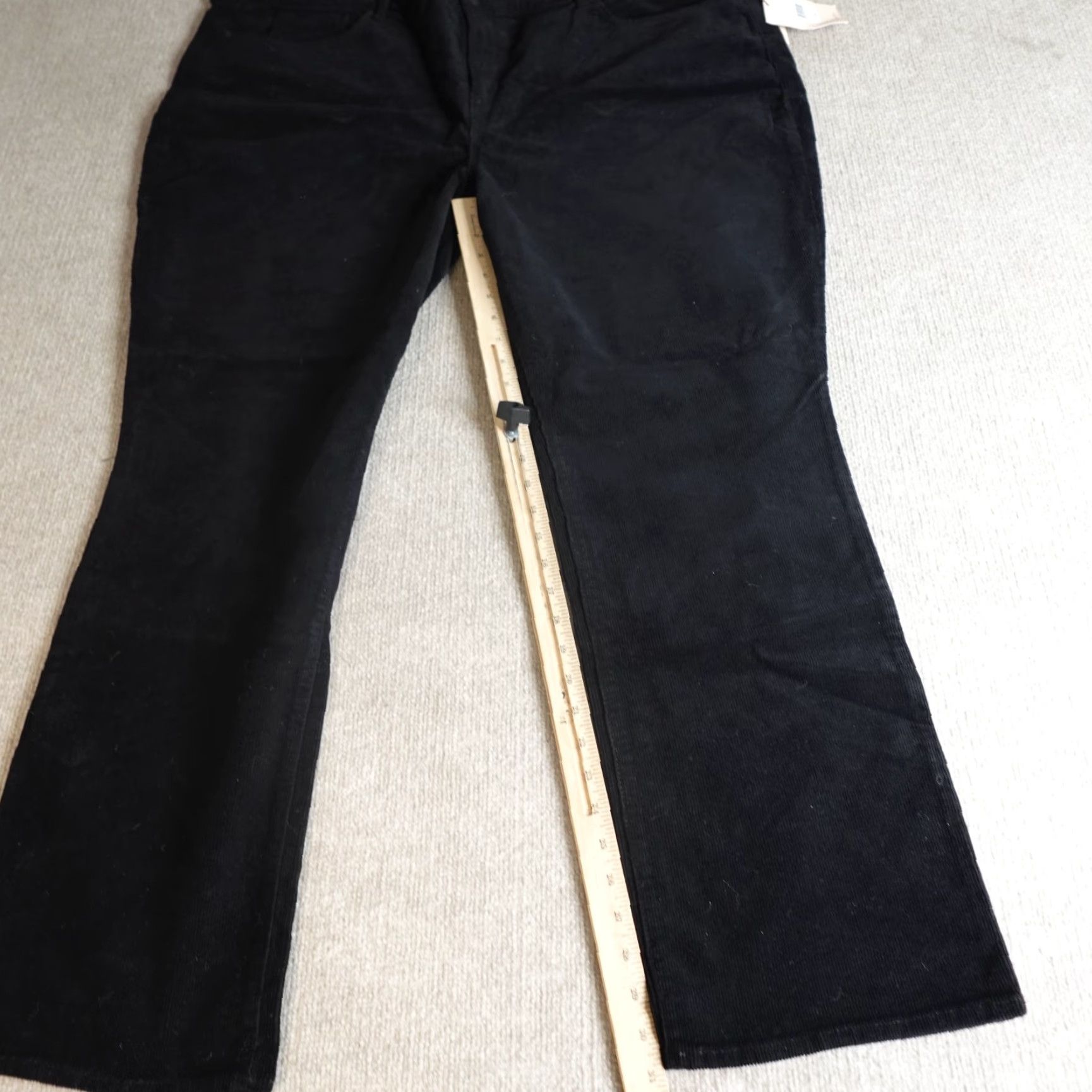 NYDJ VINTAGE NYDJ Pants 28W Black Corduroy Lift x Tuck Marilyn Straight NEW Size 28" / US 6 / IT 42 - 2 Thumbnail