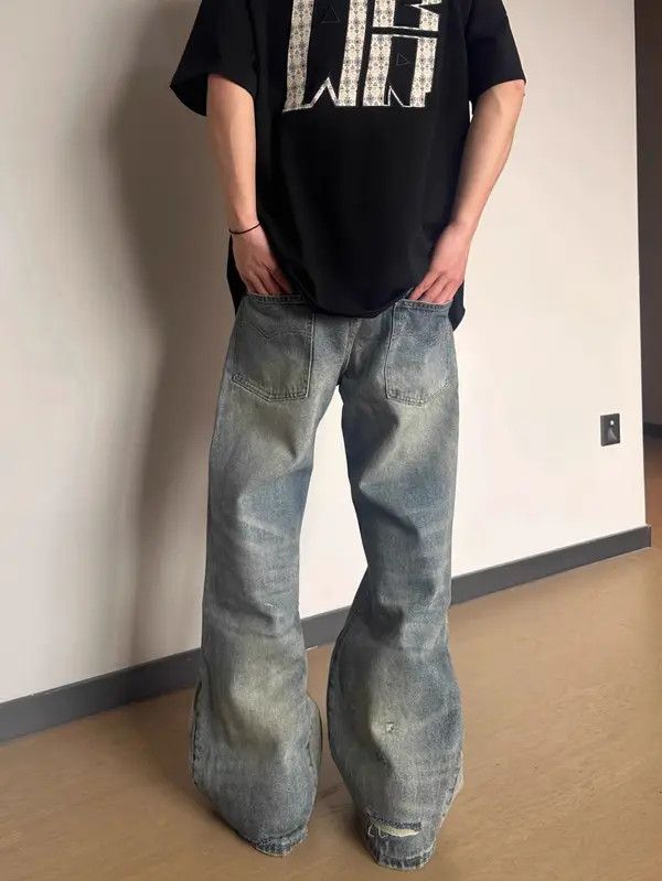 Jean VIBE Denim Streetware Splicing Wide Leg Pants Size US 32 / EU 48 - 3 Thumbnail