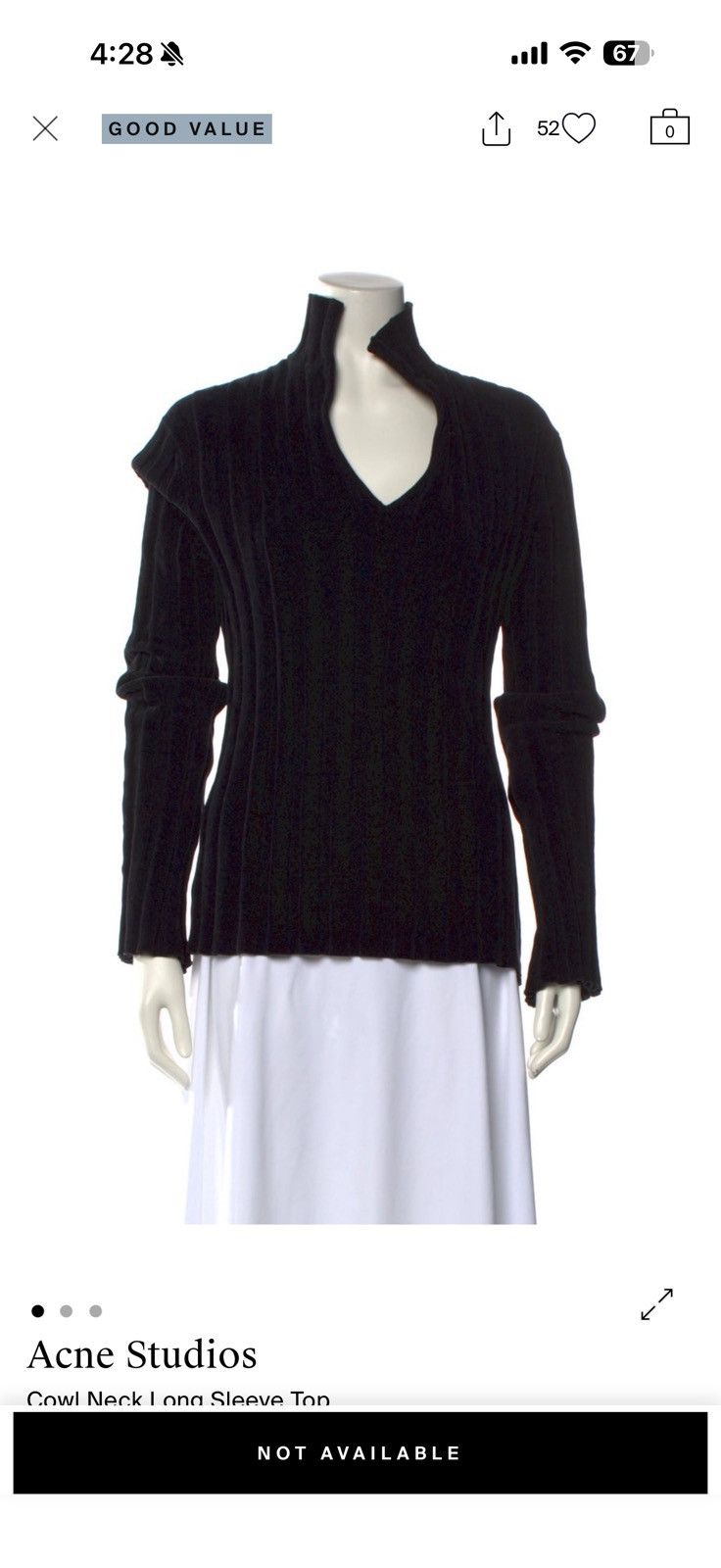Acne Studios Acne studio long sleeve knit top ribbed seater Stretchy Size US S / EU 44-46 / 1 - 1 Thumbnail