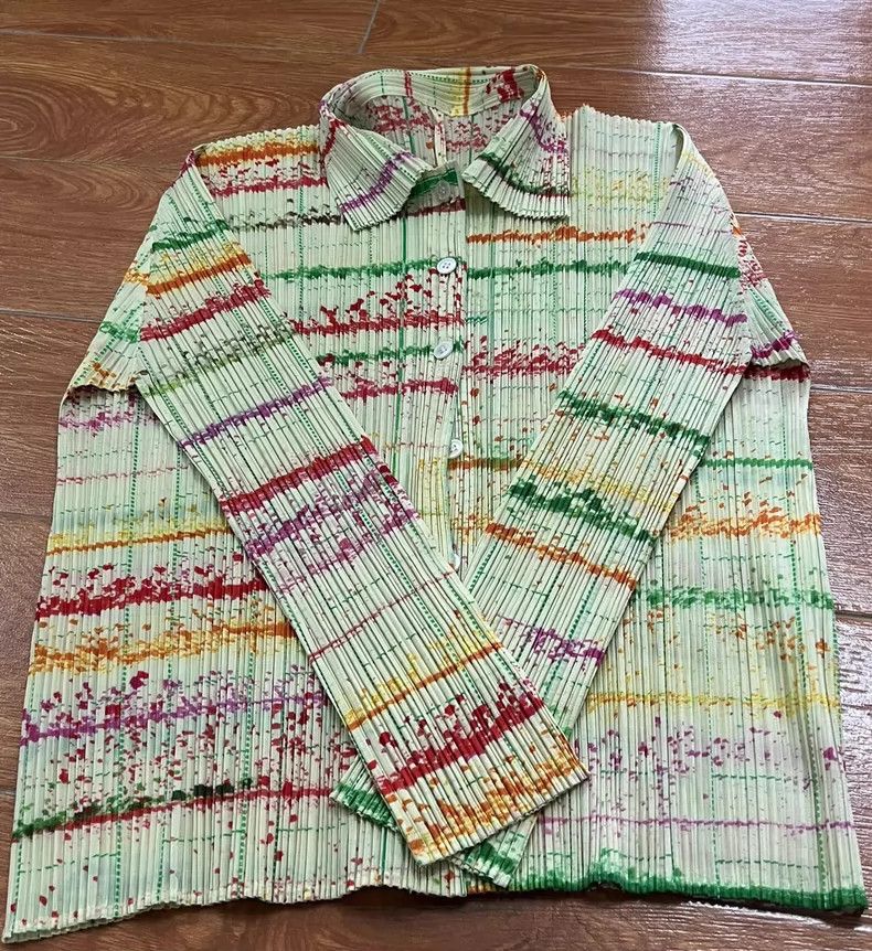 Issey Miyake Issey Miyake size:3 Colorful ink-splashed top Size M / US 6-8 / IT 42-44 - 3 Thumbnail