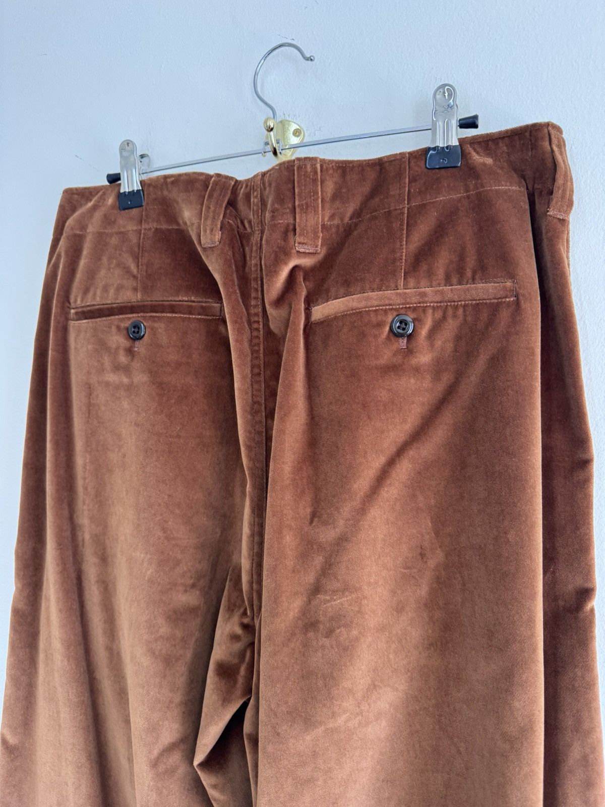 Todd Snyder Todd Snyder Caramel Velour Pants Sample Size 32x34 Size US 32 / EU 48 - 5 Thumbnail