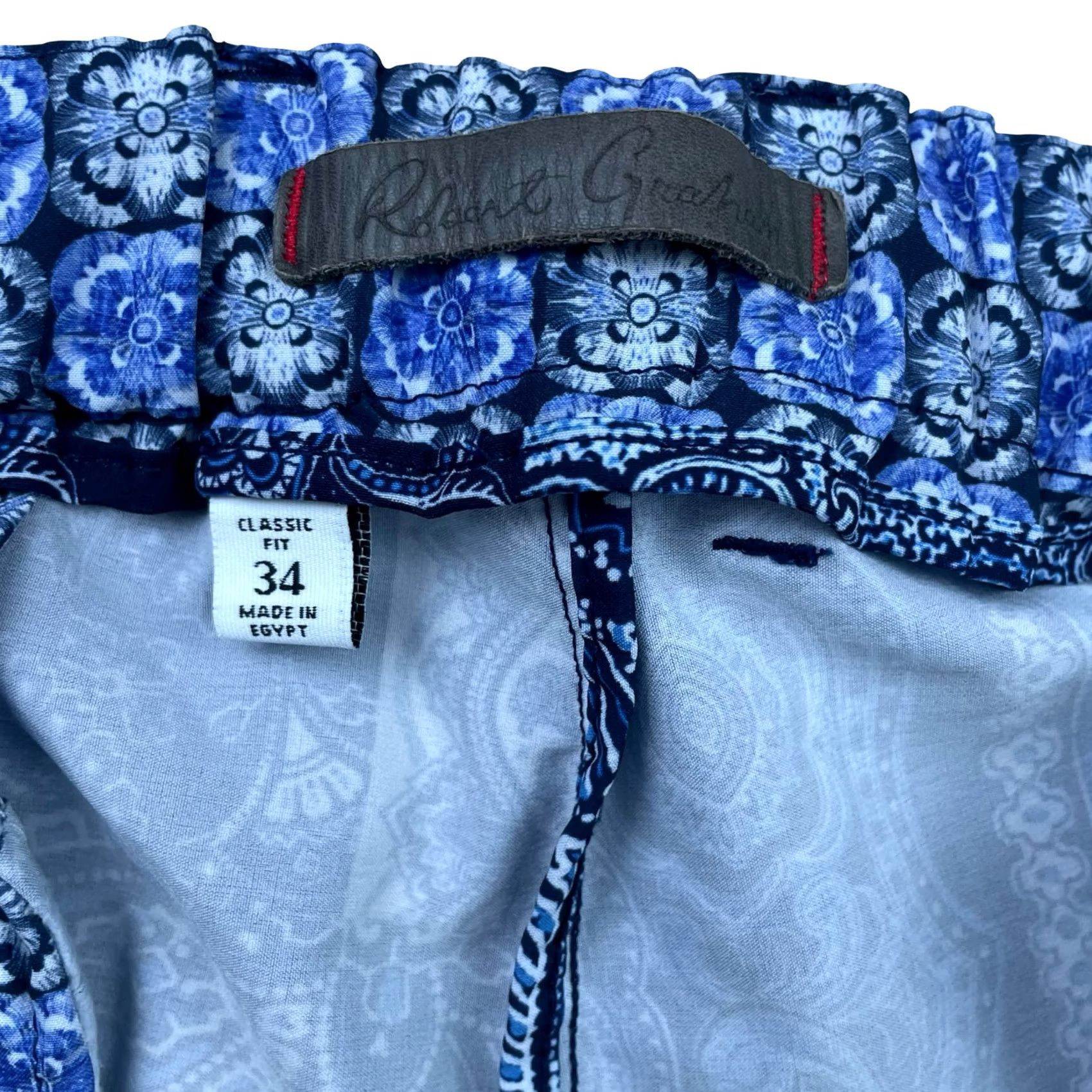Robert Graham Robert Graham Men's Shorts Blue Patchwork Size 34 Performance Size US 34 / EU 50 - 3 Thumbnail