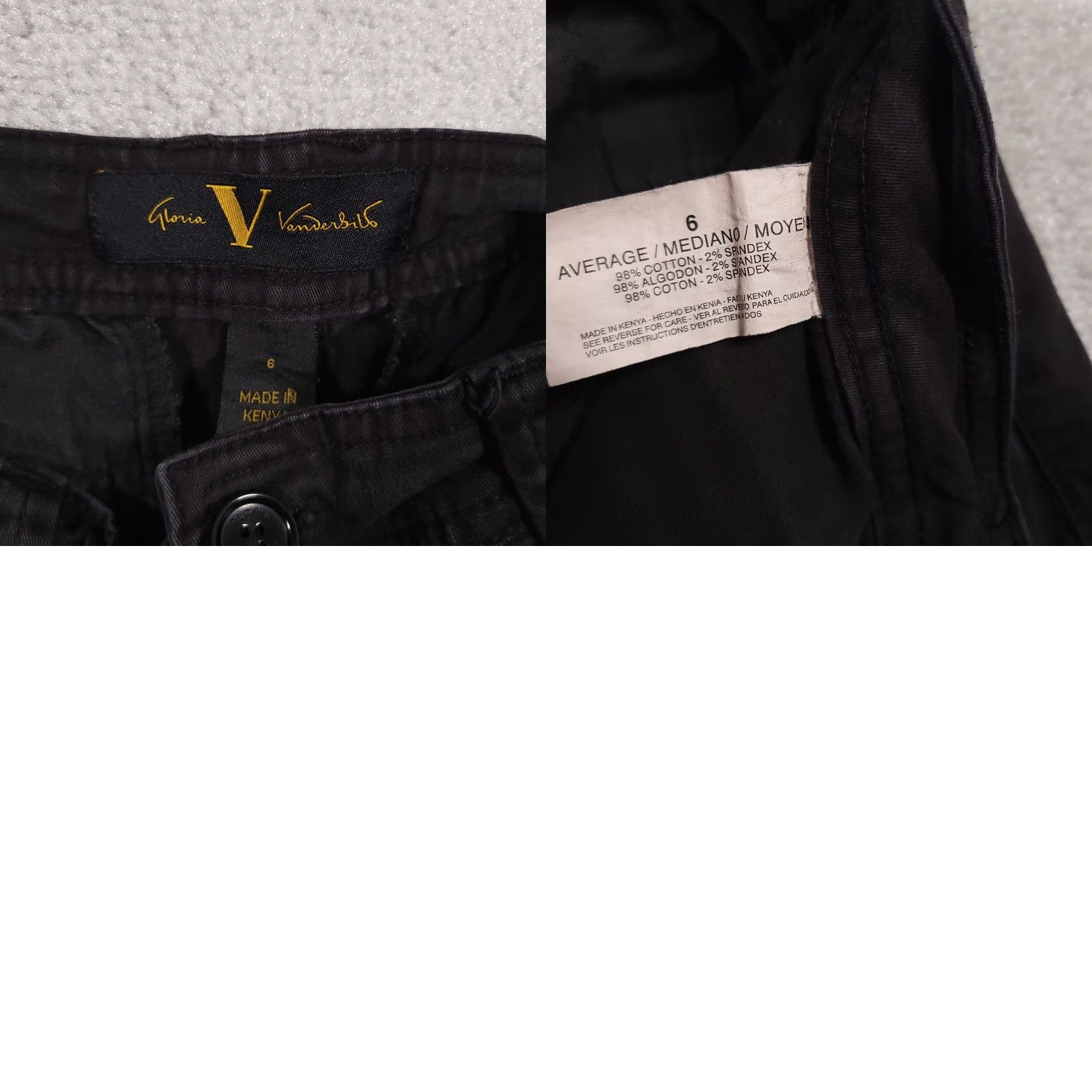 Gloria Vanderbilt VINTAGE Gloria Vanderbilt Pants Women's 6 Black Stretch Mid-Rise Casual Chino Straight 29in Inseam Mens? Ladies? Size 28" / US 6 / IT 42 - 9 Thumbnail