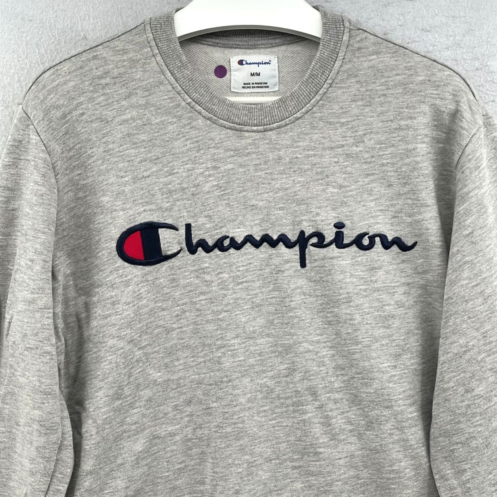 Champion Champion Lightweight Athletic Pullover Spellout Crewneck Sweater Men's Medium Gray Size US M / EU 48-50 / 2 - 3 Thumbnail