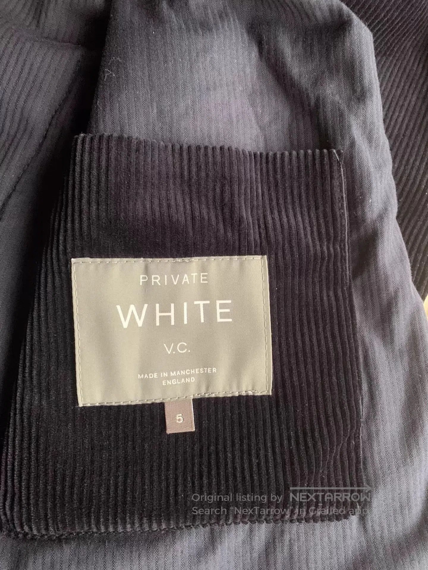 Private White V.C. Blue Corduroy Light Jacket Size L. Size US L / EU 52-54 / 3 - 4 Thumbnail