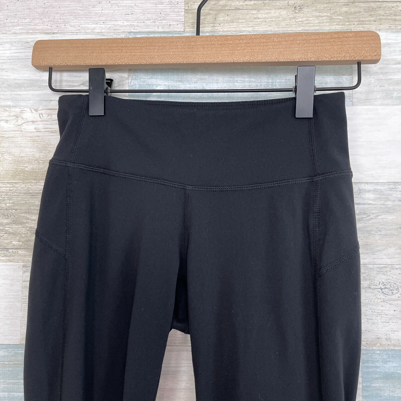 Other Athleta Power Lace Calf Capri Yoga Leggings Black Womens XS Size 23" - 2 Thumbnail