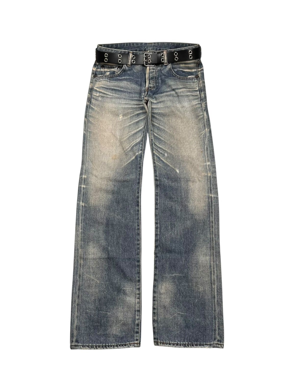 Vtg Stunning Lure Buckel Back Selvedge Denim Button Fly