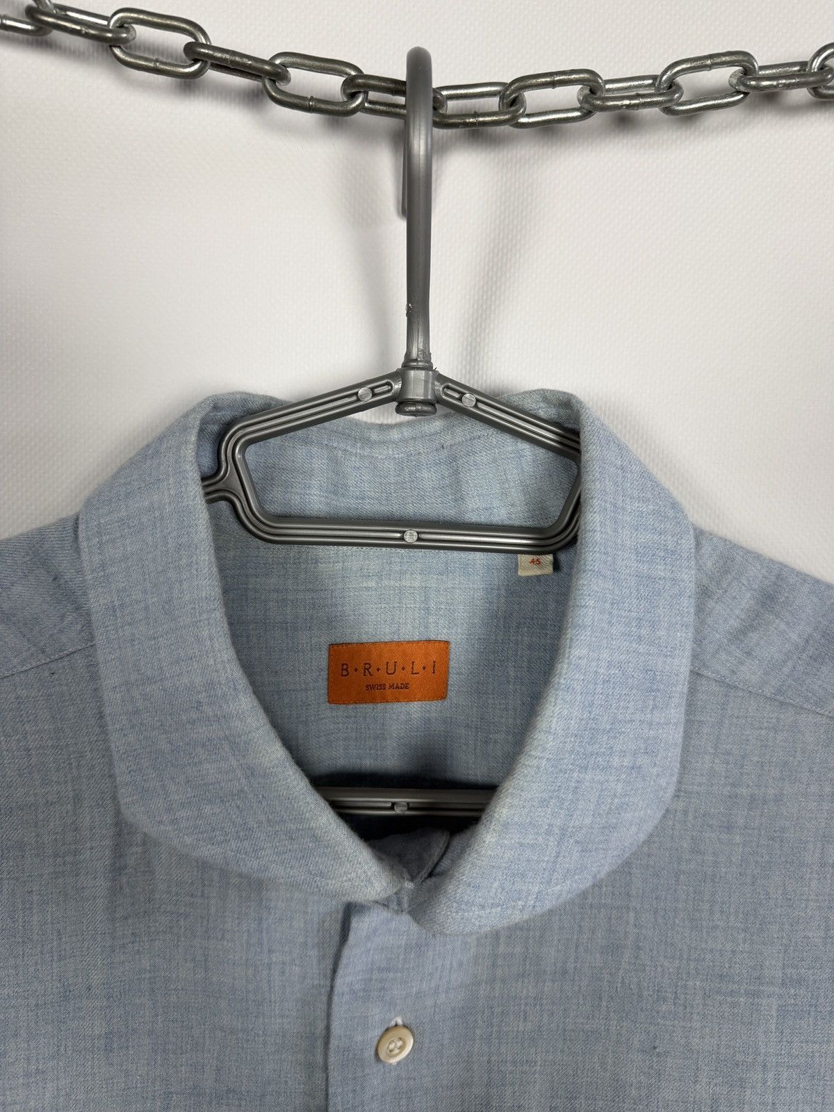 Other BRULI Swiss Made Long Sleeve Shirt Button Up Cotton / Wool Size US XL / EU 56 / 4 - 6 Thumbnail