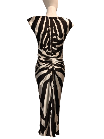 Dior S/S 2009 Zebra Print Silk Dress Size M / US 6-8 / IT 42-44 - 2 Thumbnail