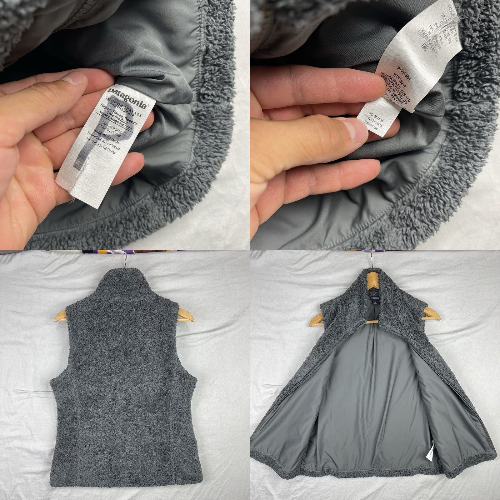 Patagonia Patagonia Los Gatos Vest Womens Large Gray Fleece Zip Up Deep Pile Outdoor 25216 Size L / US 10 / IT 46 - 8 Thumbnail