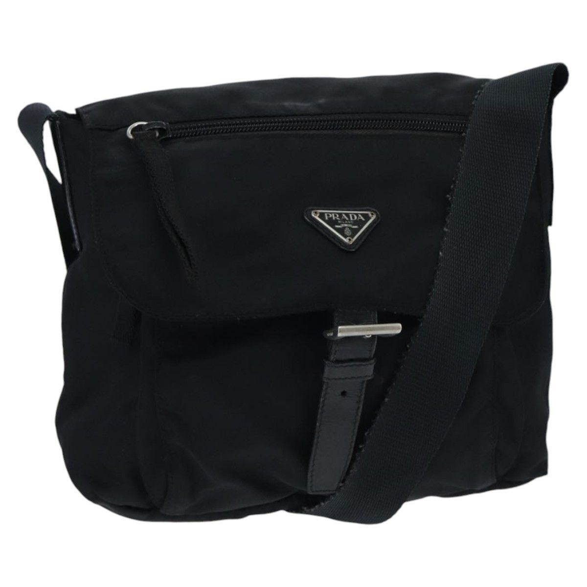 Prada Black Synthetic Shoulder Bag (Pre-Owned) Size ONE SIZE - 1 Thumbnail