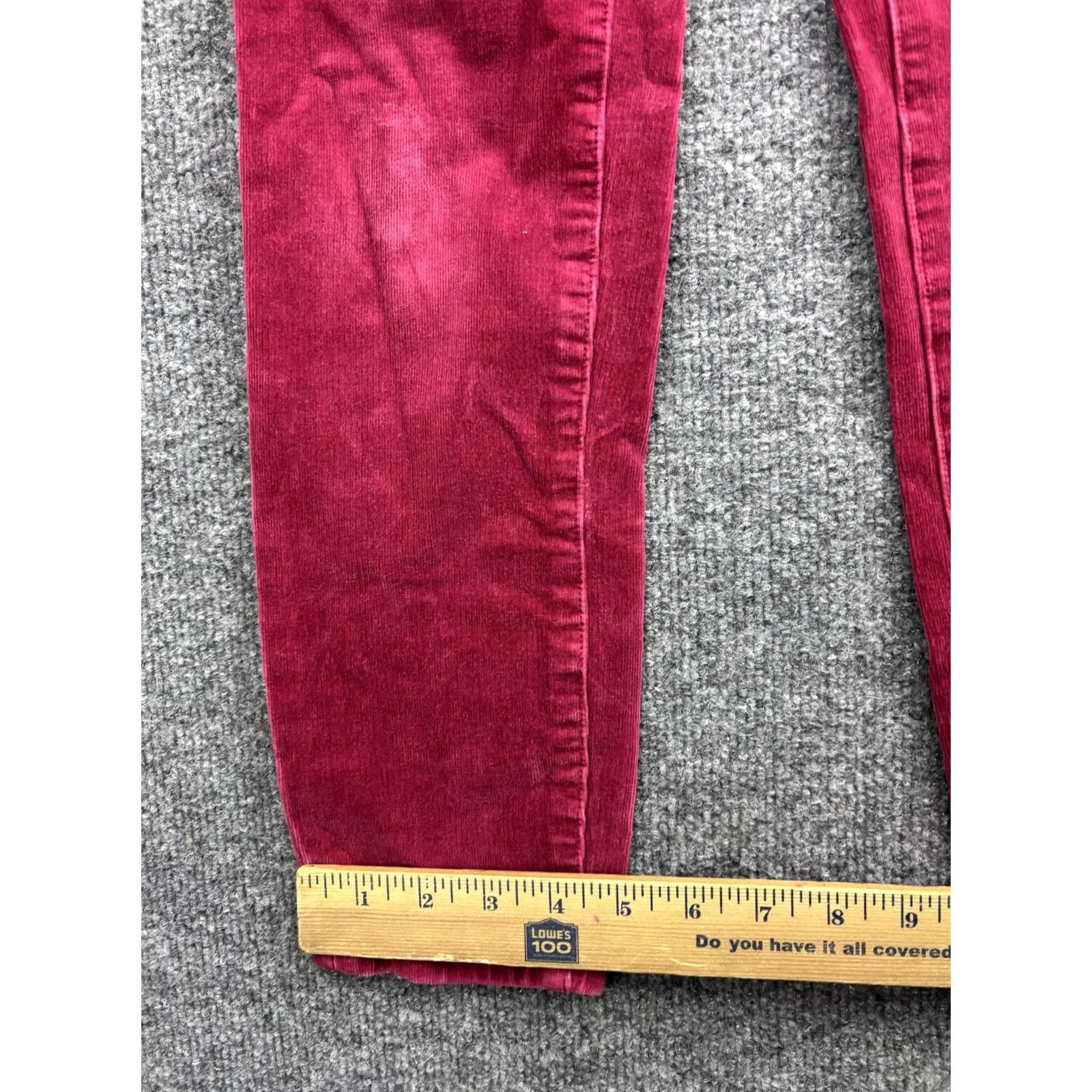 Vintage Pilcro And The Letterpress Womens 27 Red Corduroy High Rise Skinny Ankle Pants Size 27" / US 4 / IT 40 - 6 Thumbnail