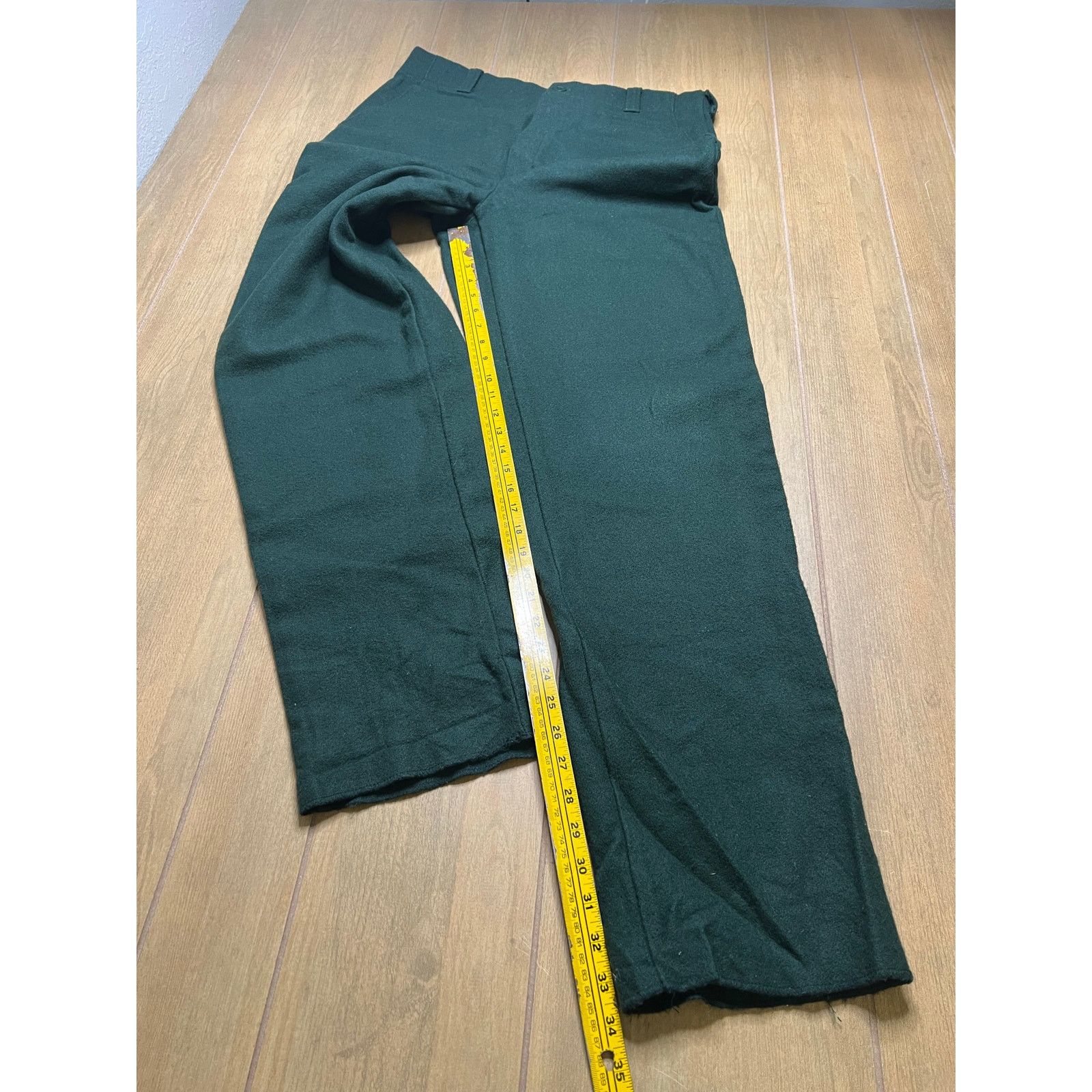 Vintage Vintage 80s Wool Pants Size 34x34 Trousers Rare Green Size US 34 / EU 50 - 7 Thumbnail