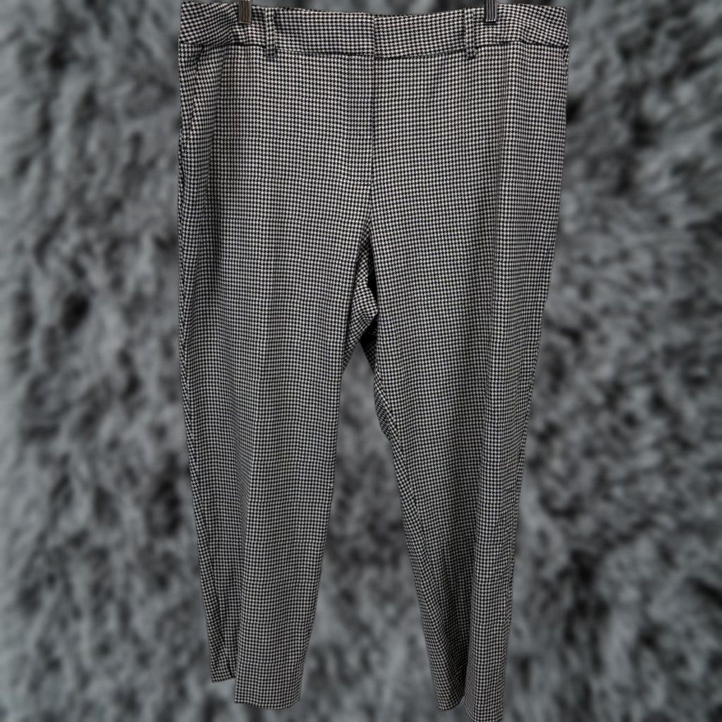 Talbots Talbots High Waist Hampshire Ankle Pants 22W Plus Houndstooth Stretch Size 40" / US 18 - 1 Thumbnail