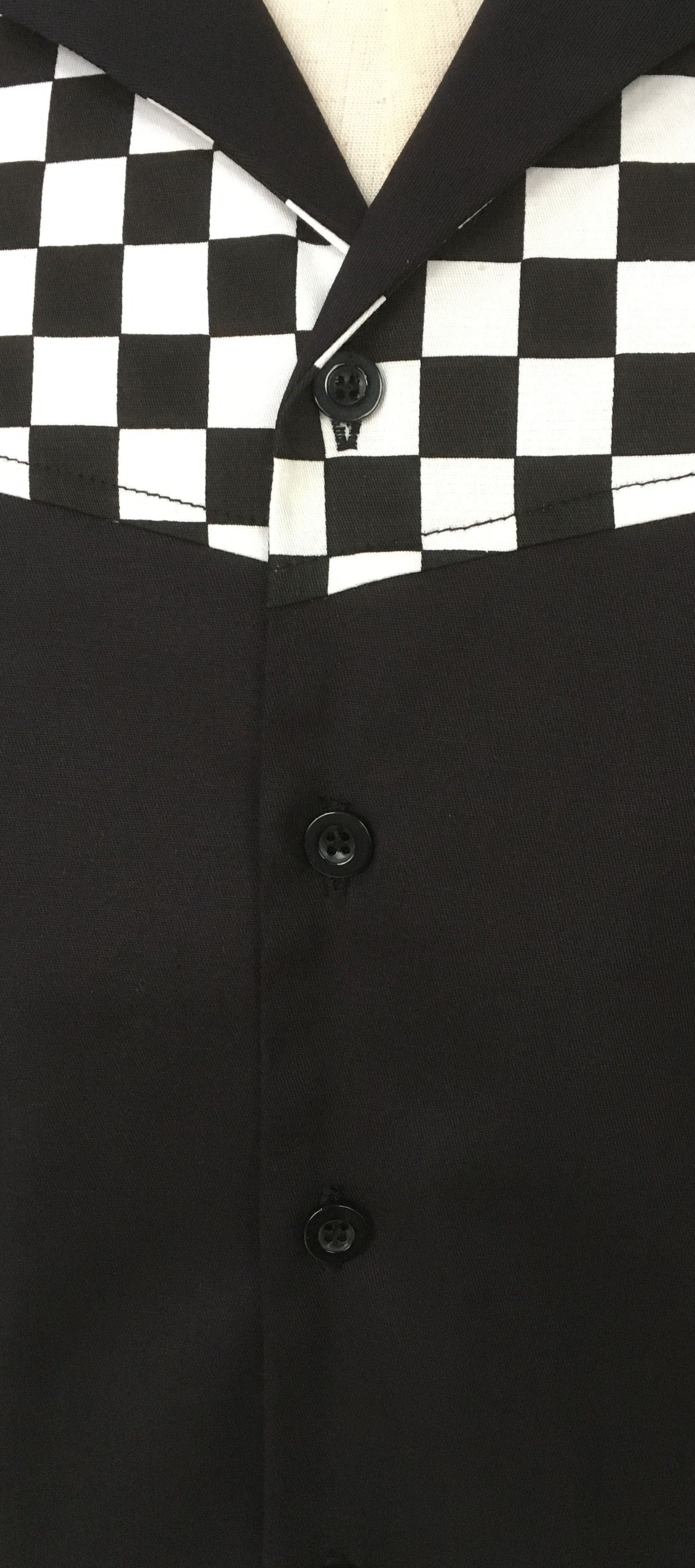 Other Black Men Shirts Vintage Style Contrast Mosaic Print Size US XXL / EU 58 / 5 - 8 Thumbnail