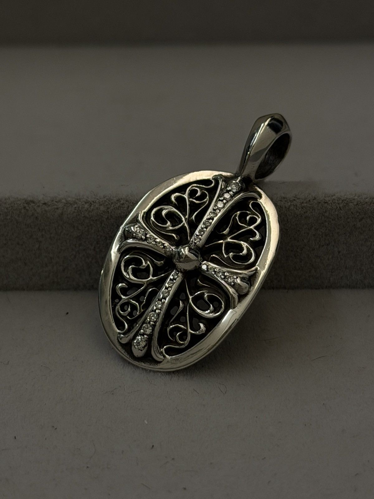 Chrome Hearts Chrome Hearts Classic Oval Diamond Pave Pendant Size ONE SIZE - 3 Thumbnail