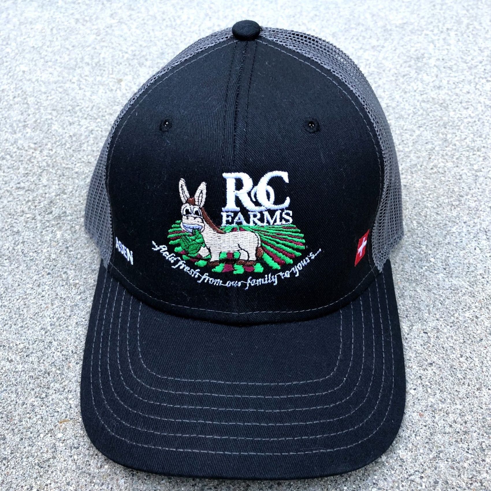 Vintage OTTO RC FARMS Monterey California Trucker Hat Men's One Size Black Snapback Cap Size ONE SIZE - 8 Thumbnail