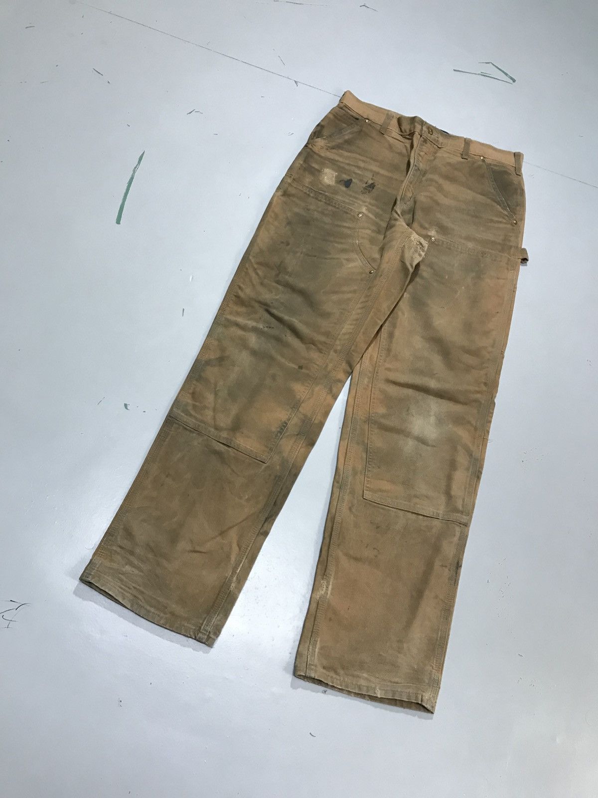 Carhartt Vintage carhartt B01 BRN dusty double knee workwear Size US 34 / EU 50 - 3 Thumbnail