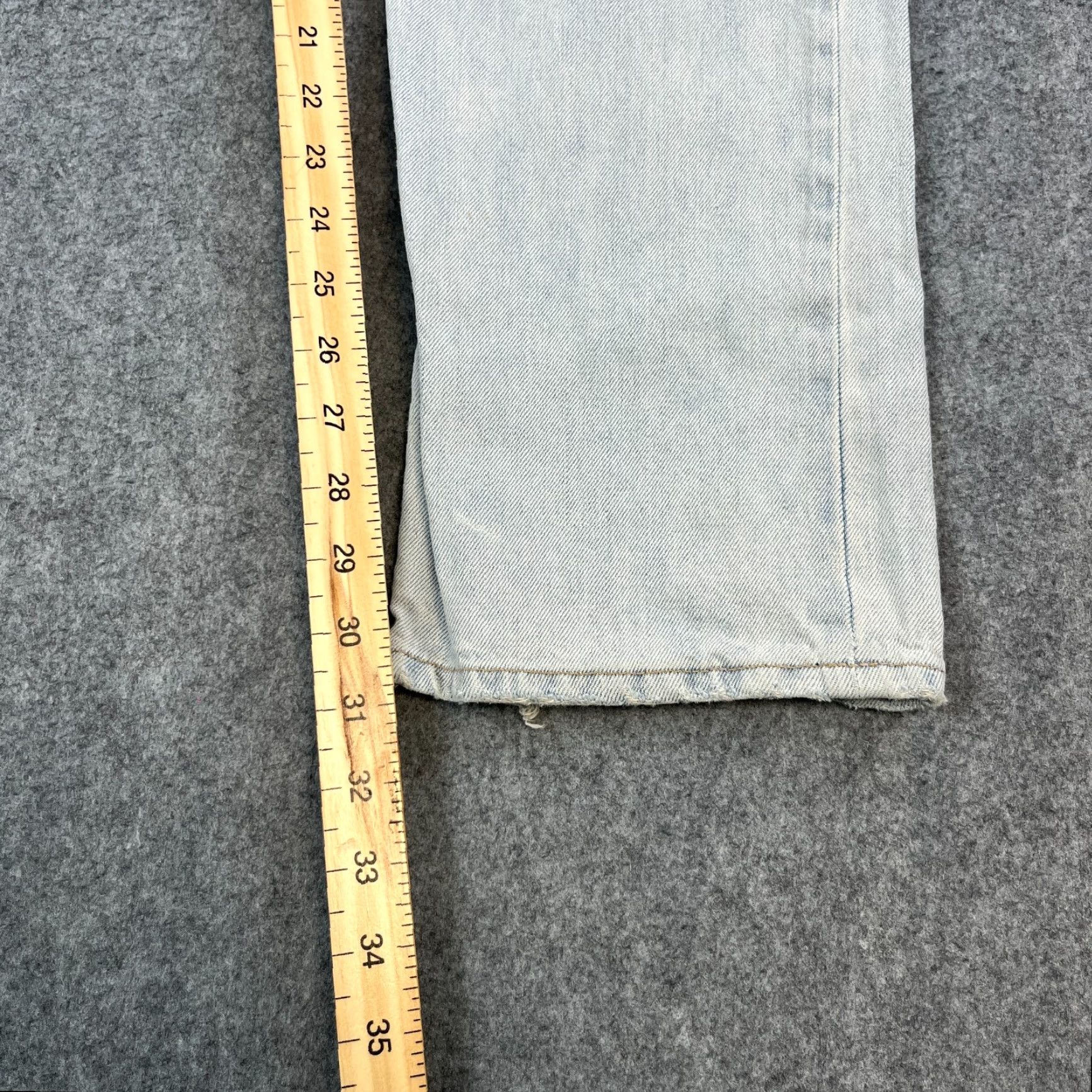 Vintage Armani Jeans Jeans Straight 28 32 Light Blue Distressed Button Fly Denim Cotton Regular Mens Jeans Size US 28 / EU 44 - 4 Thumbnail