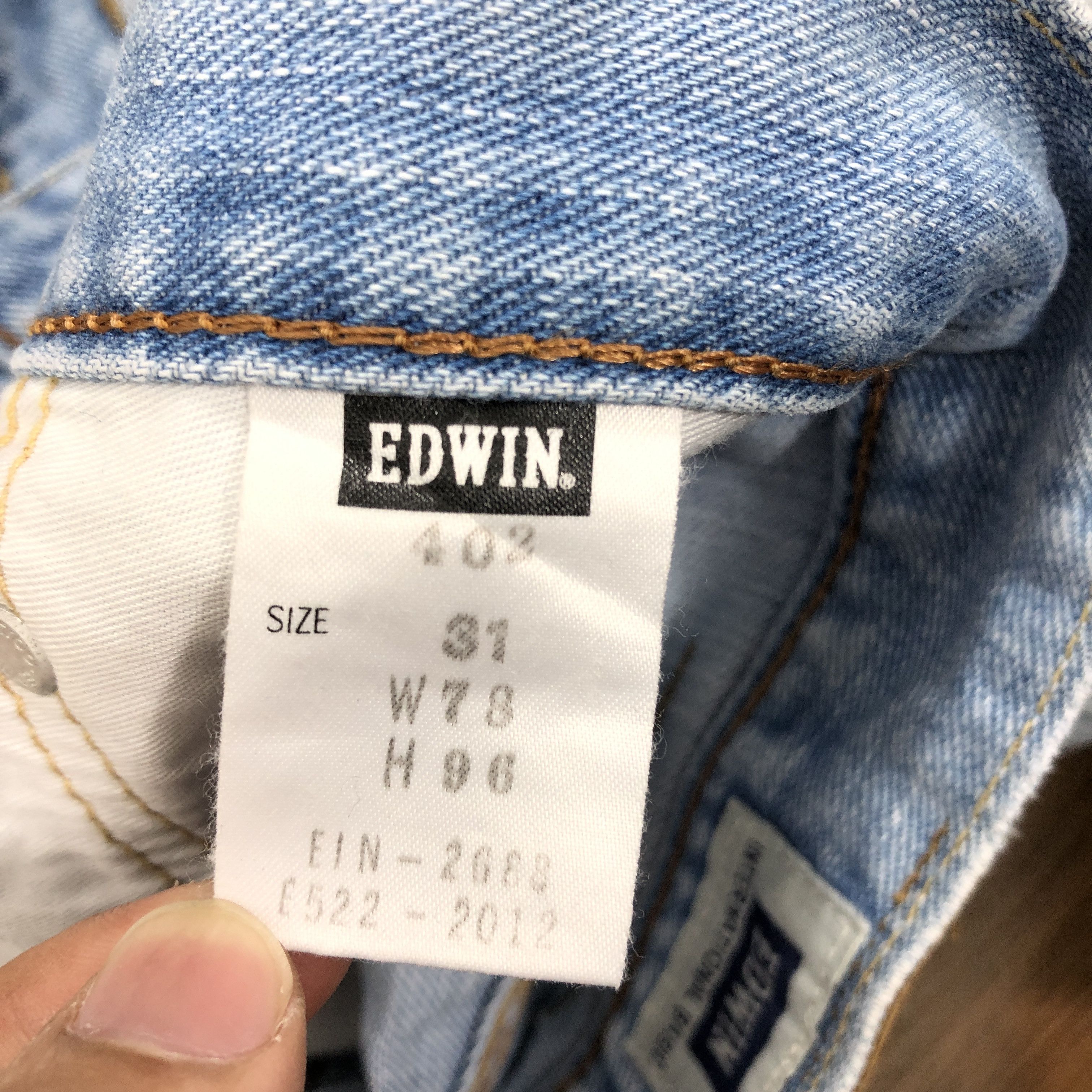 Edwin × Vintage 32 x 28 Vintage Edwin Light Wash Jeans L1349 Size US 32 / EU 48 - 8 Thumbnail