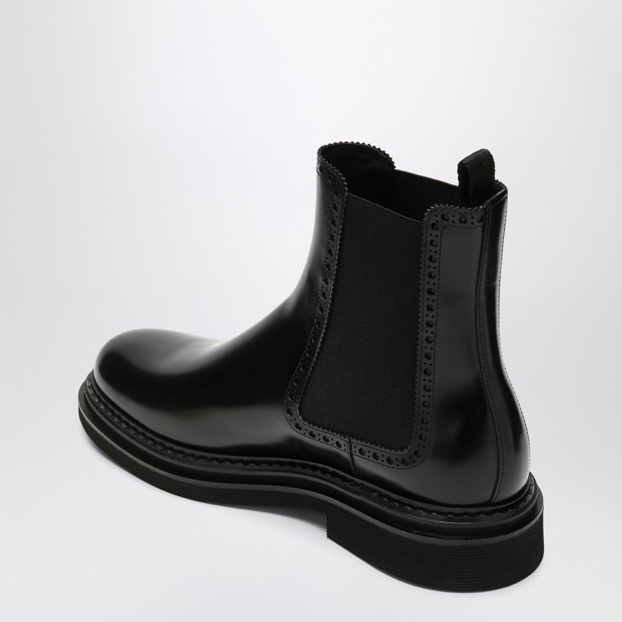 Dolce & Gabbana o1d2blof0226 Leather Ankle Boots in Black Size US 11 / EU 44 - 4 Thumbnail