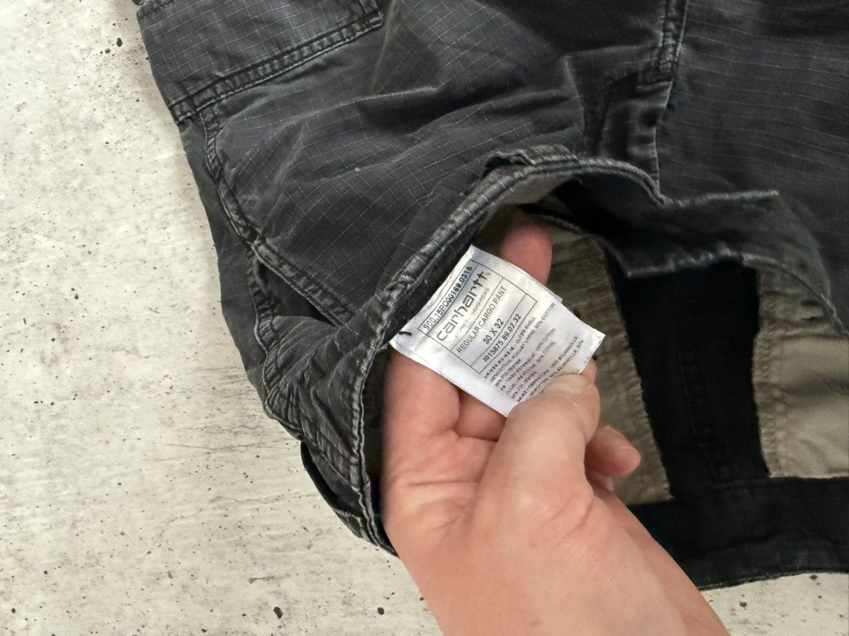 Carhartt Carhartt WIP Regular Cargo Pants Black Ripstop Faded Vintage Size US 30 / EU 46 - 11 Thumbnail
